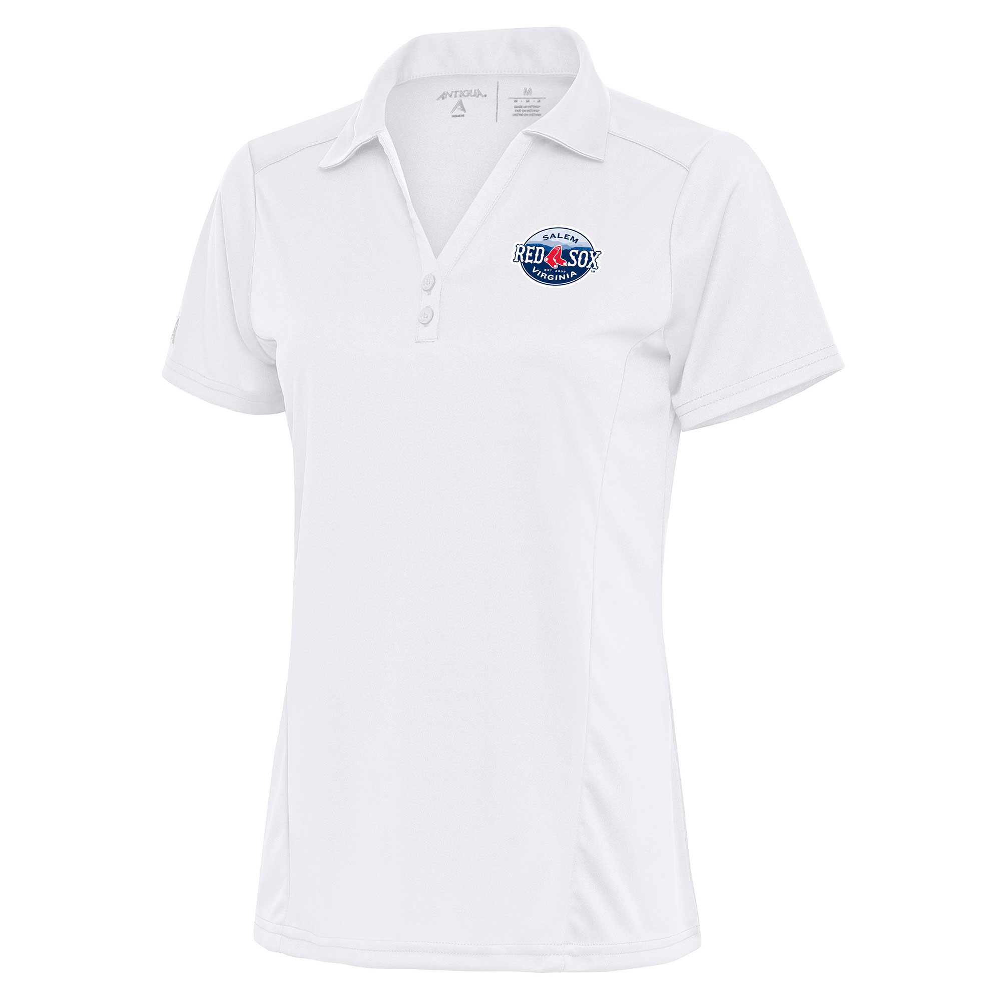 Women’s Antigua White Salem Red Sox Tribute Polo