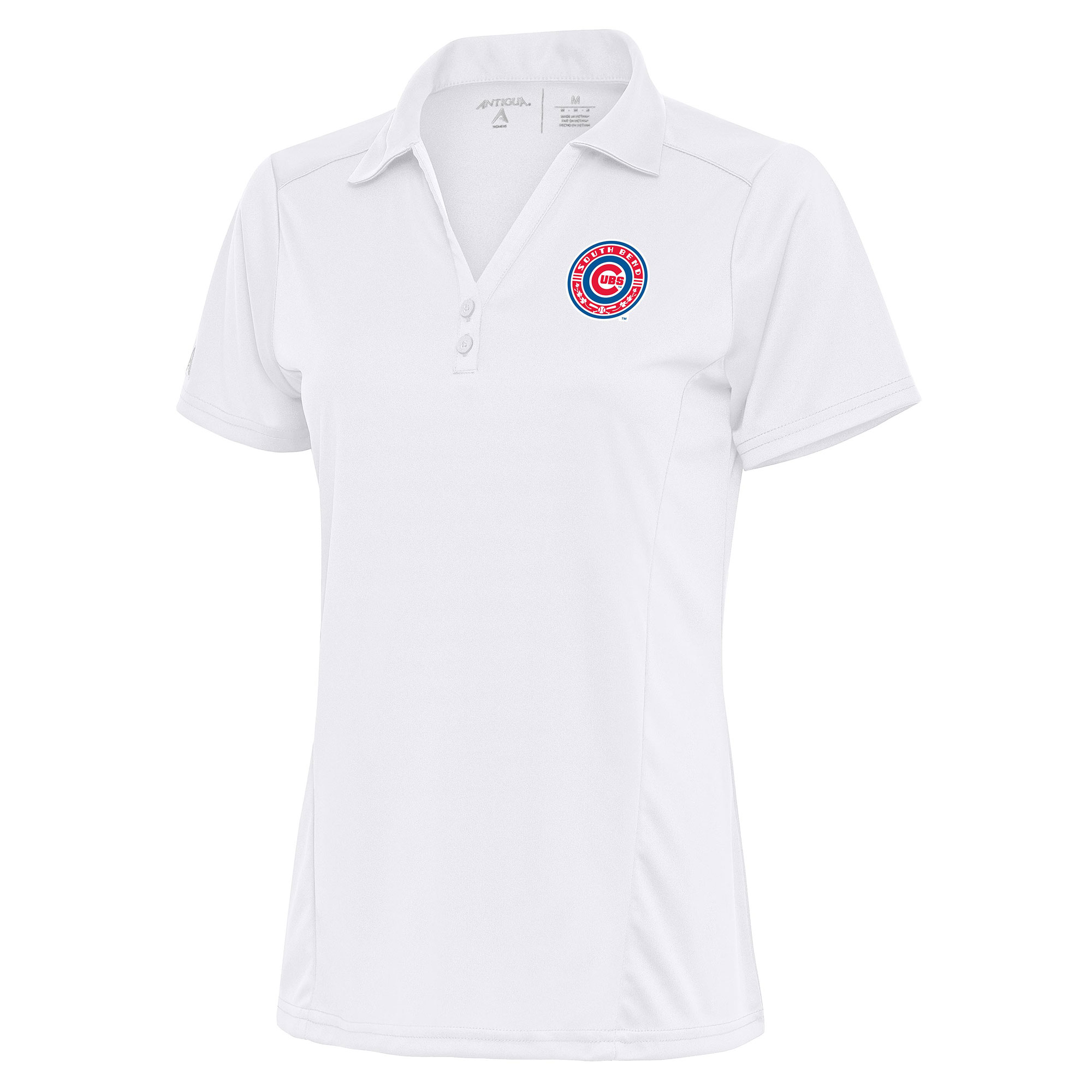 Women’s Antigua White South Bend Cubs Tribute Polo