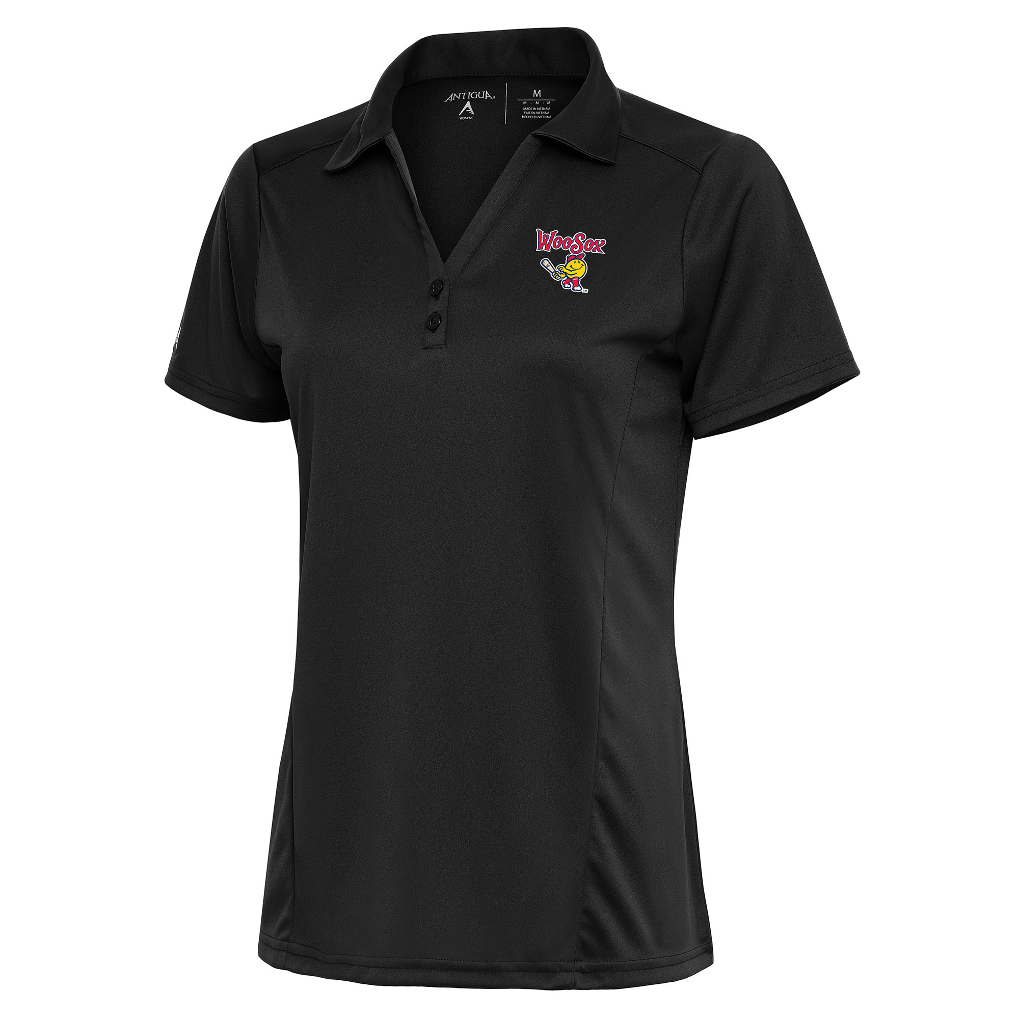 Women’s Antigua Charcoal Worcester Red Sox Tribute Polo