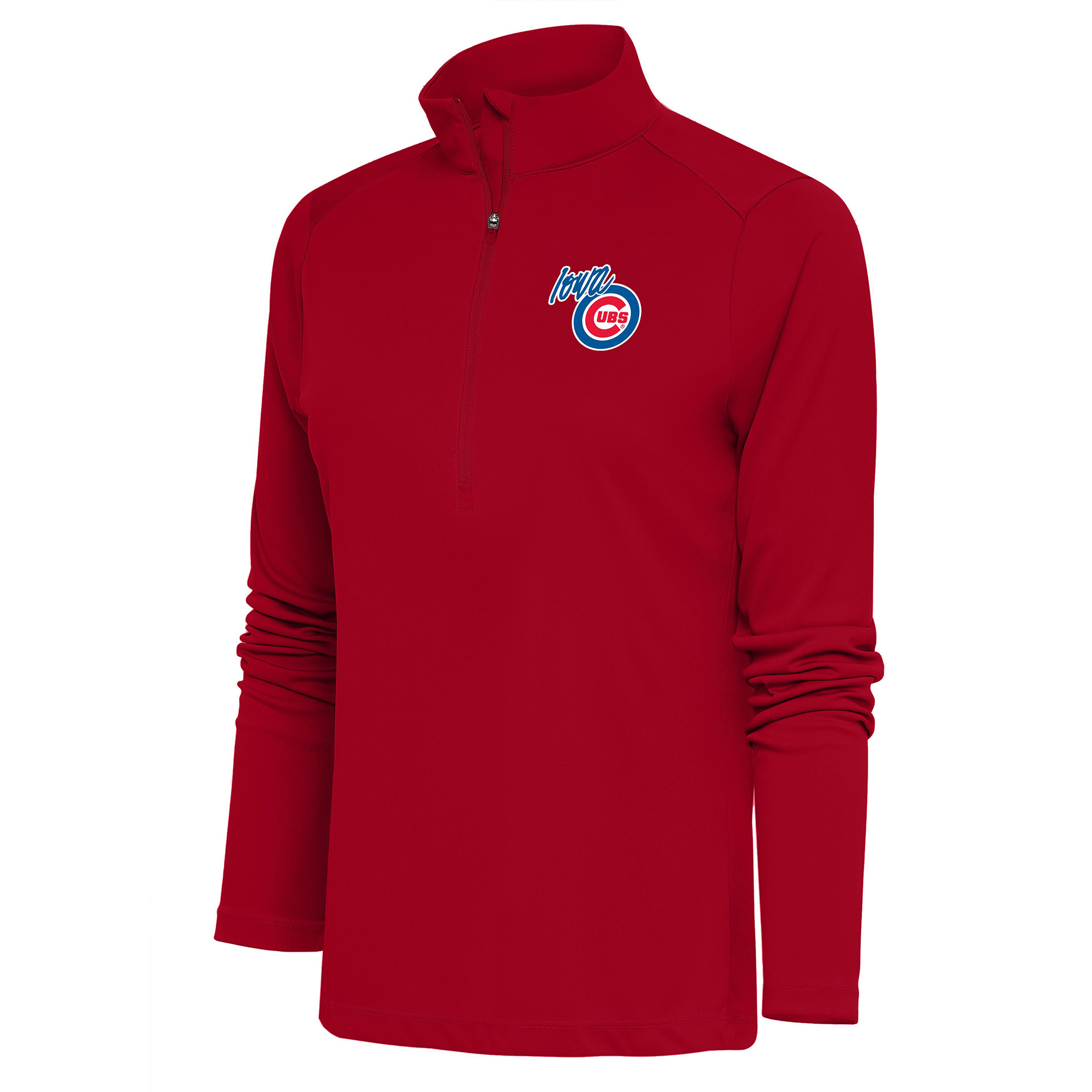 Women’s Antigua  Red Iowa Cubs Tribute Half-Zip Pullover Top