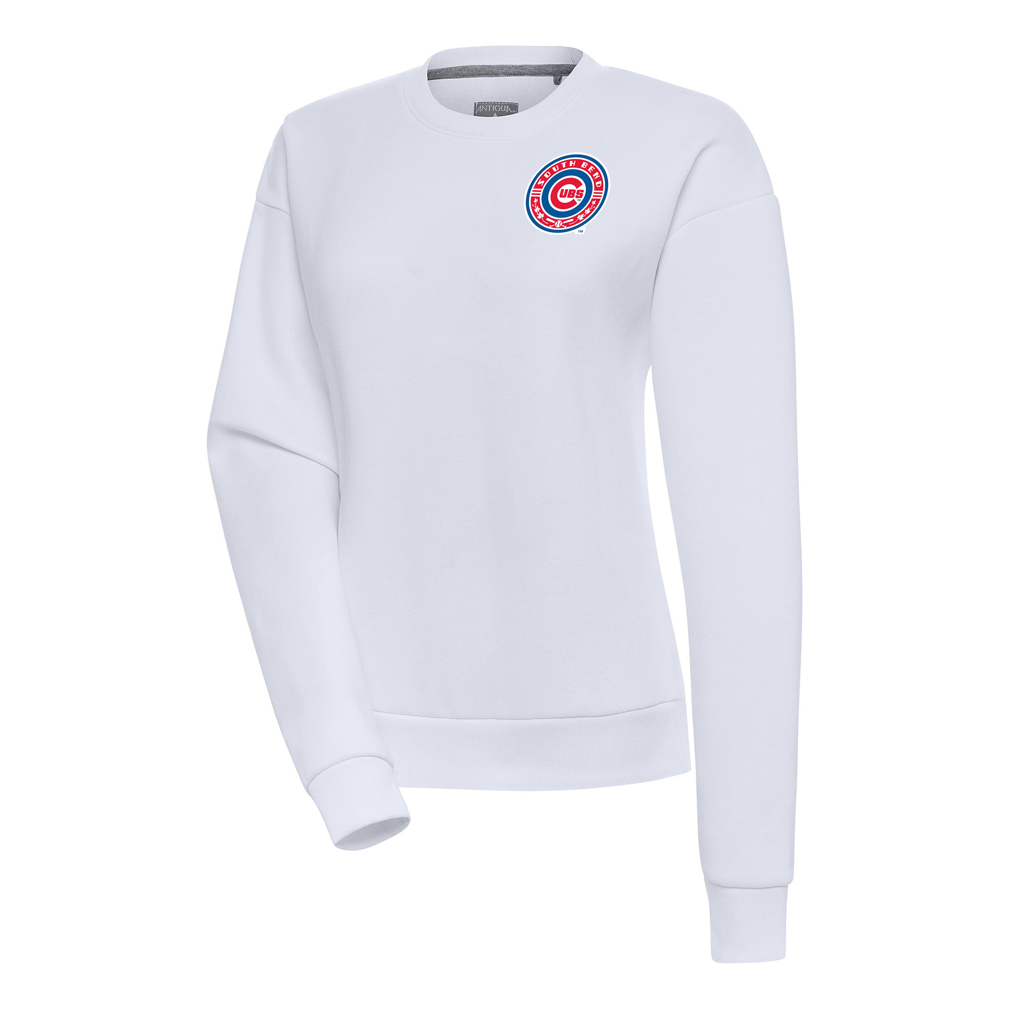 Women’s Antigua White South Bend Cubs Victory Pullover Sweatshirt