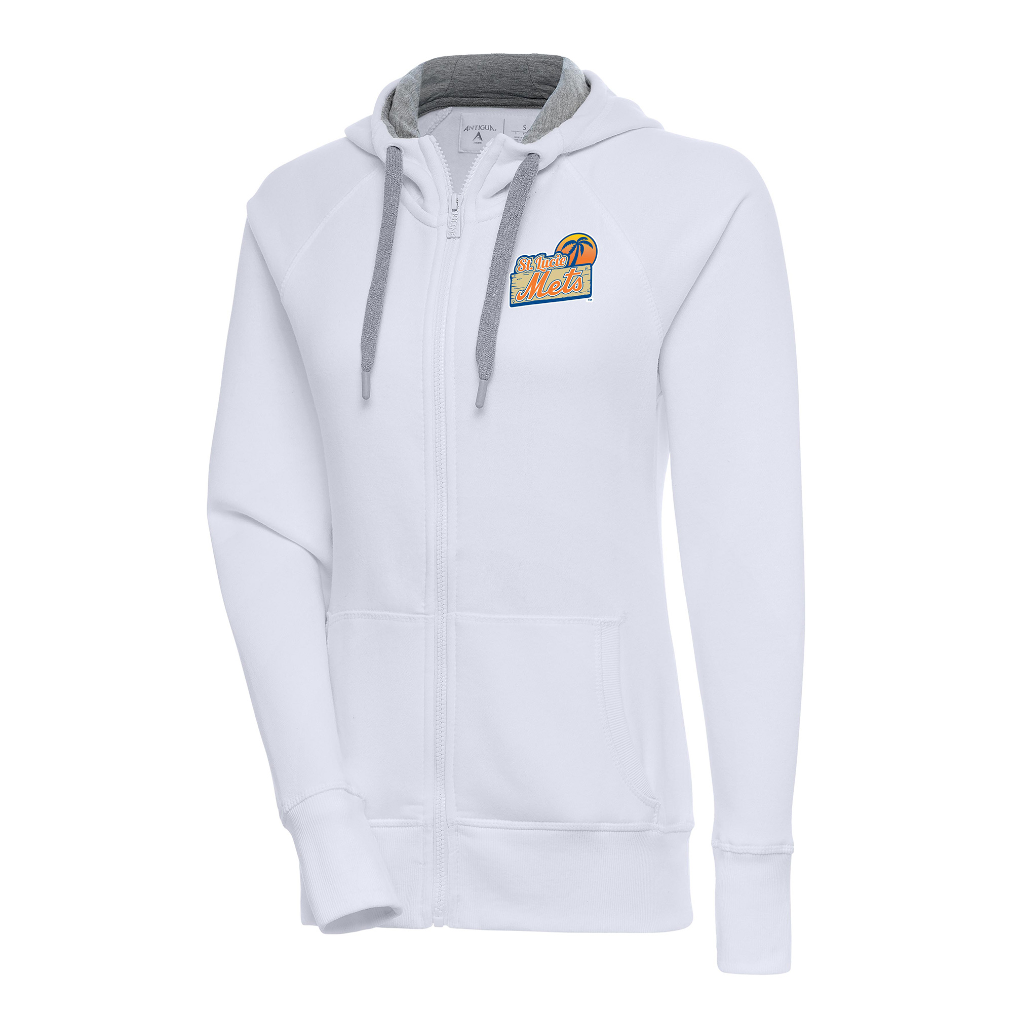 Women’s Antigua  White St. Lucie Mets Victory Full-Zip Hoodie