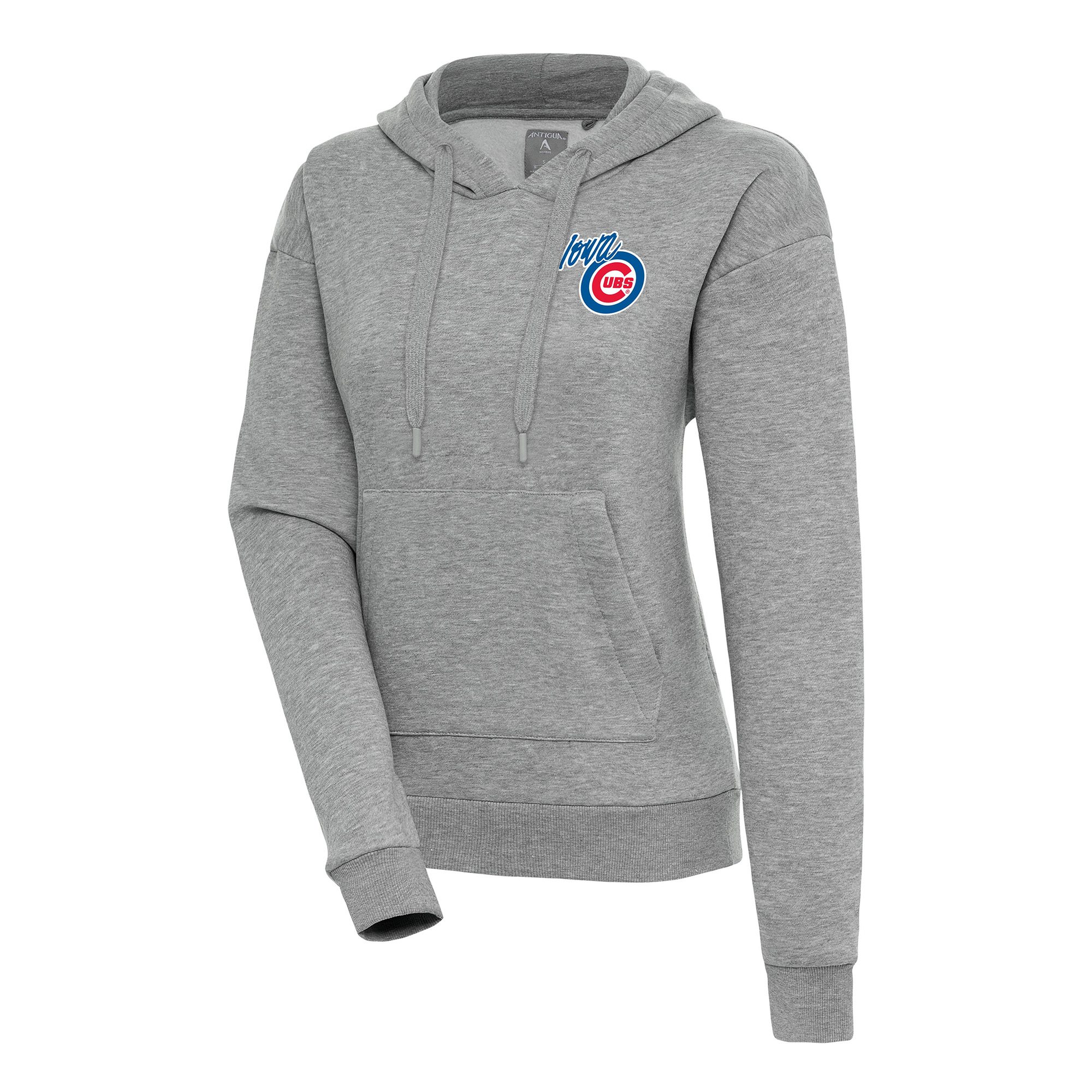 Women’s Antigua Heather Gray Iowa Cubs Victory Pullover Hoodie