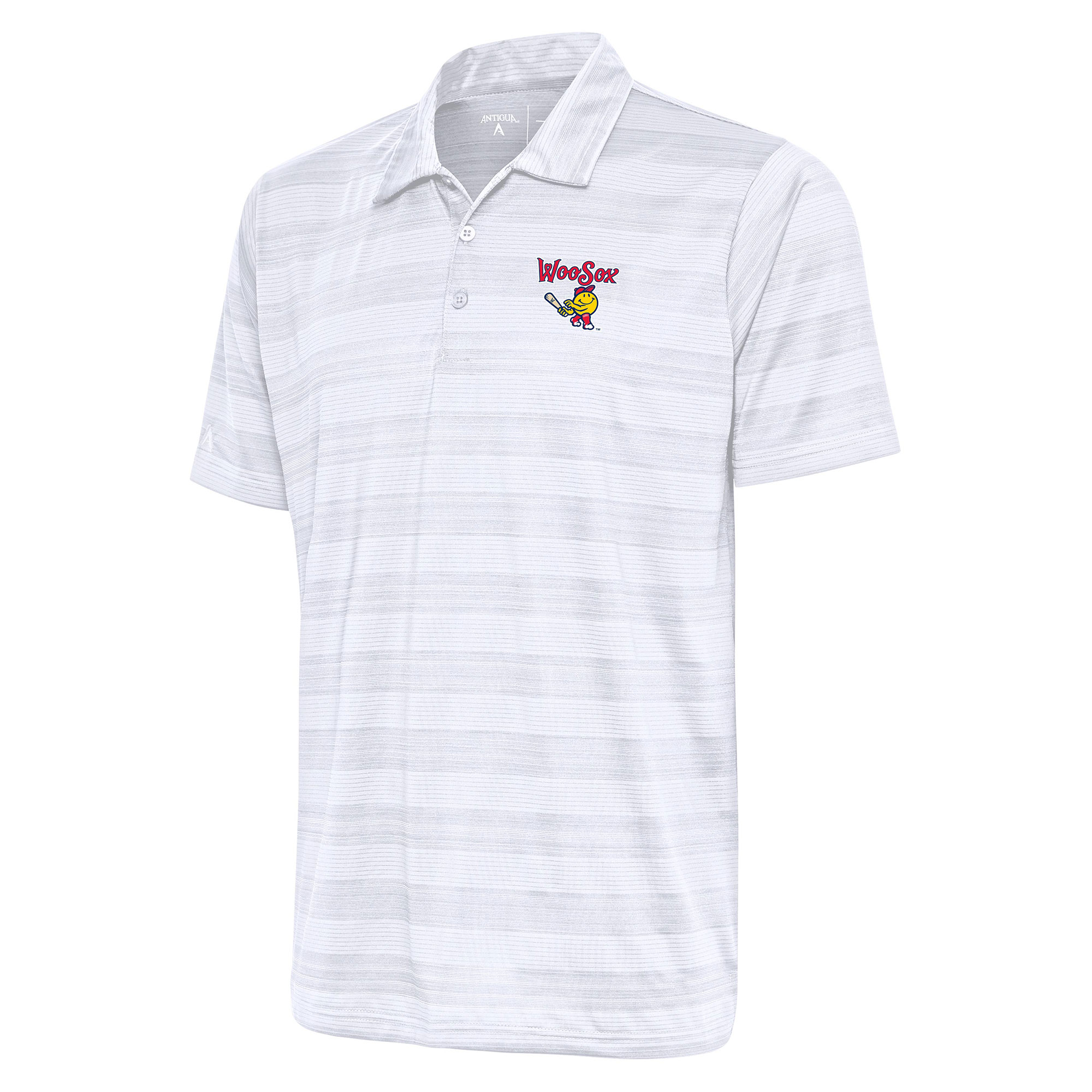 Men’s Antigua White Worcester Red Sox Compass Polo