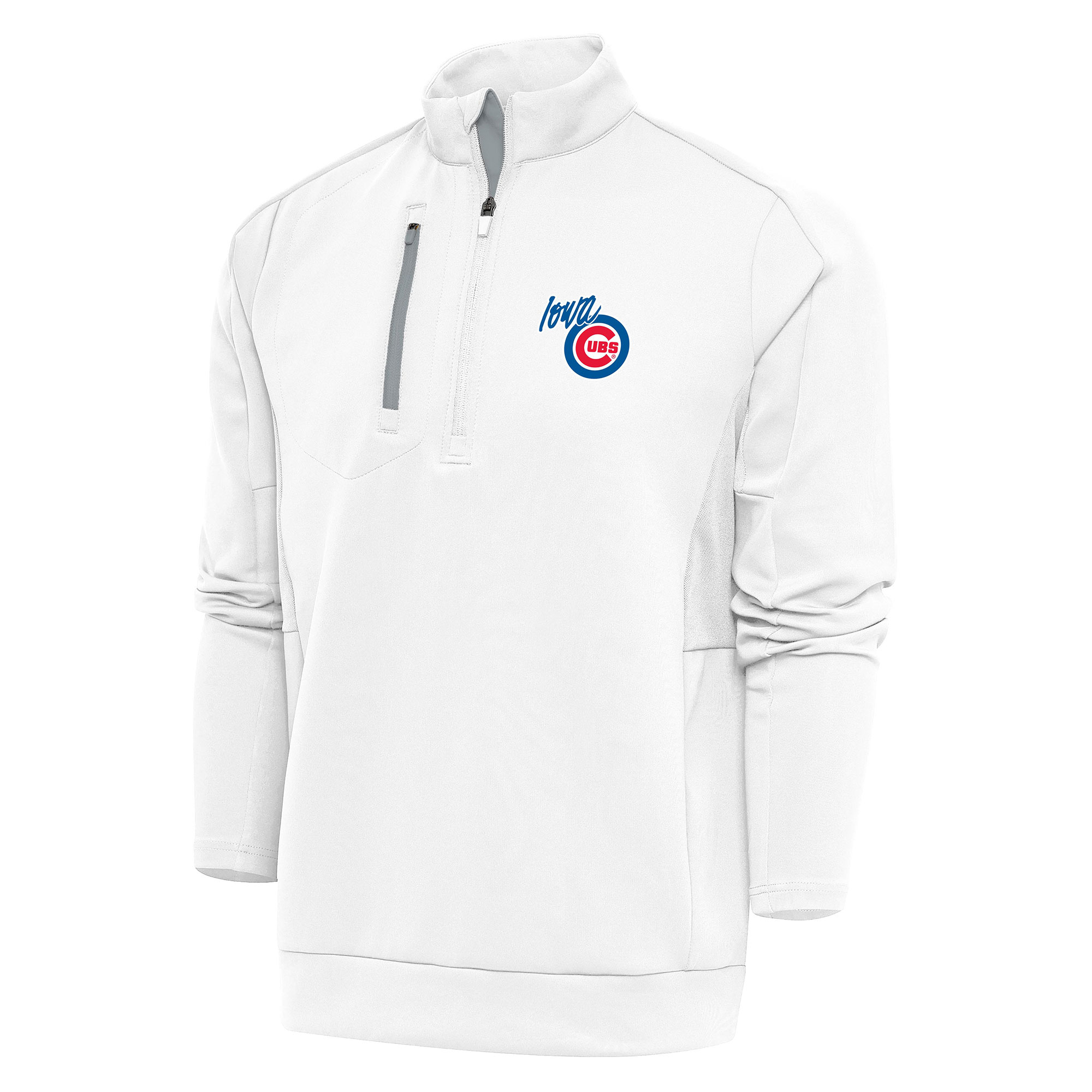 Men’s Antigua  White Iowa Cubs Generation Quarter-Zip Pullover Top
