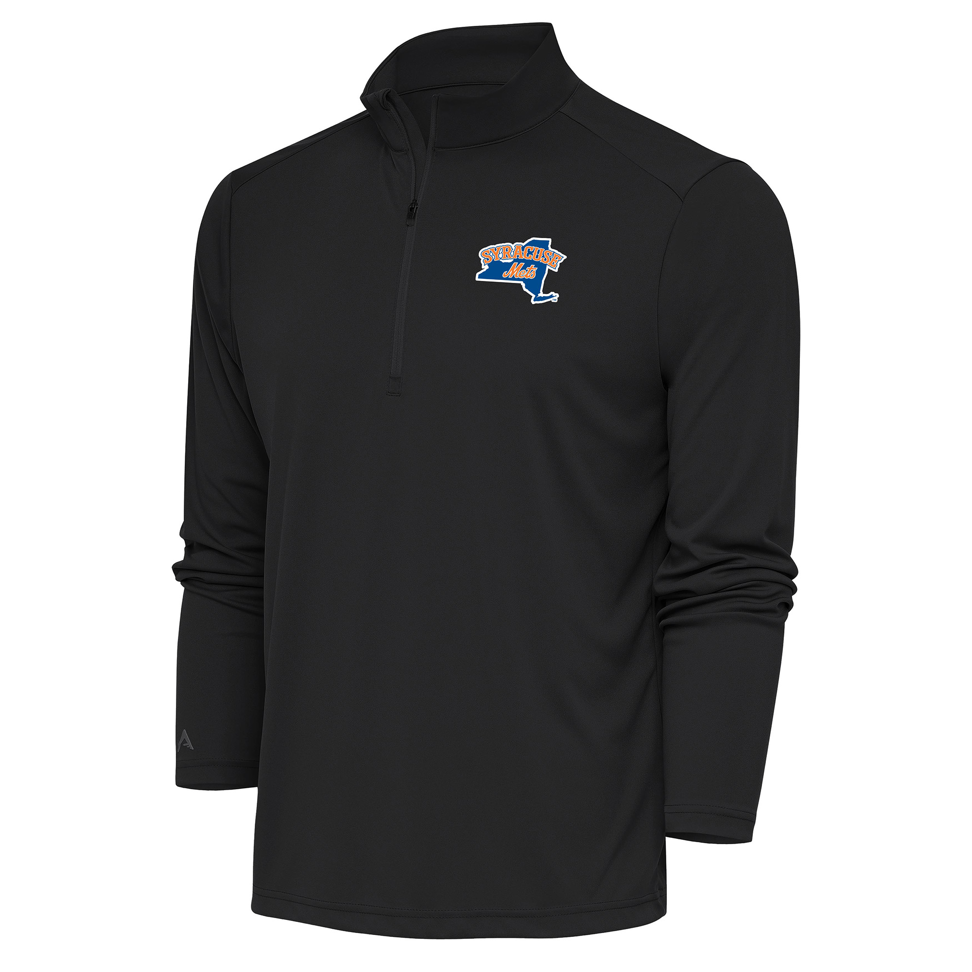 Men’s Antigua  Charcoal Syracuse Mets Tribute Quarter-Zip Pullover Top
