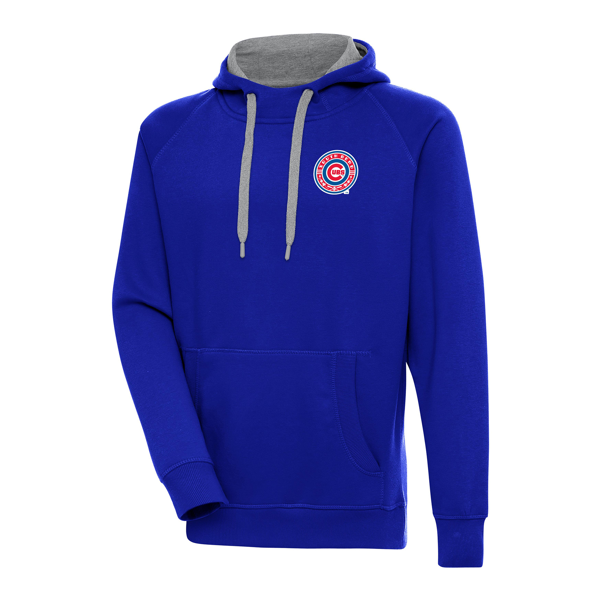 Men’s Antigua Royal South Bend Cubs Victory Pullover Hoodie