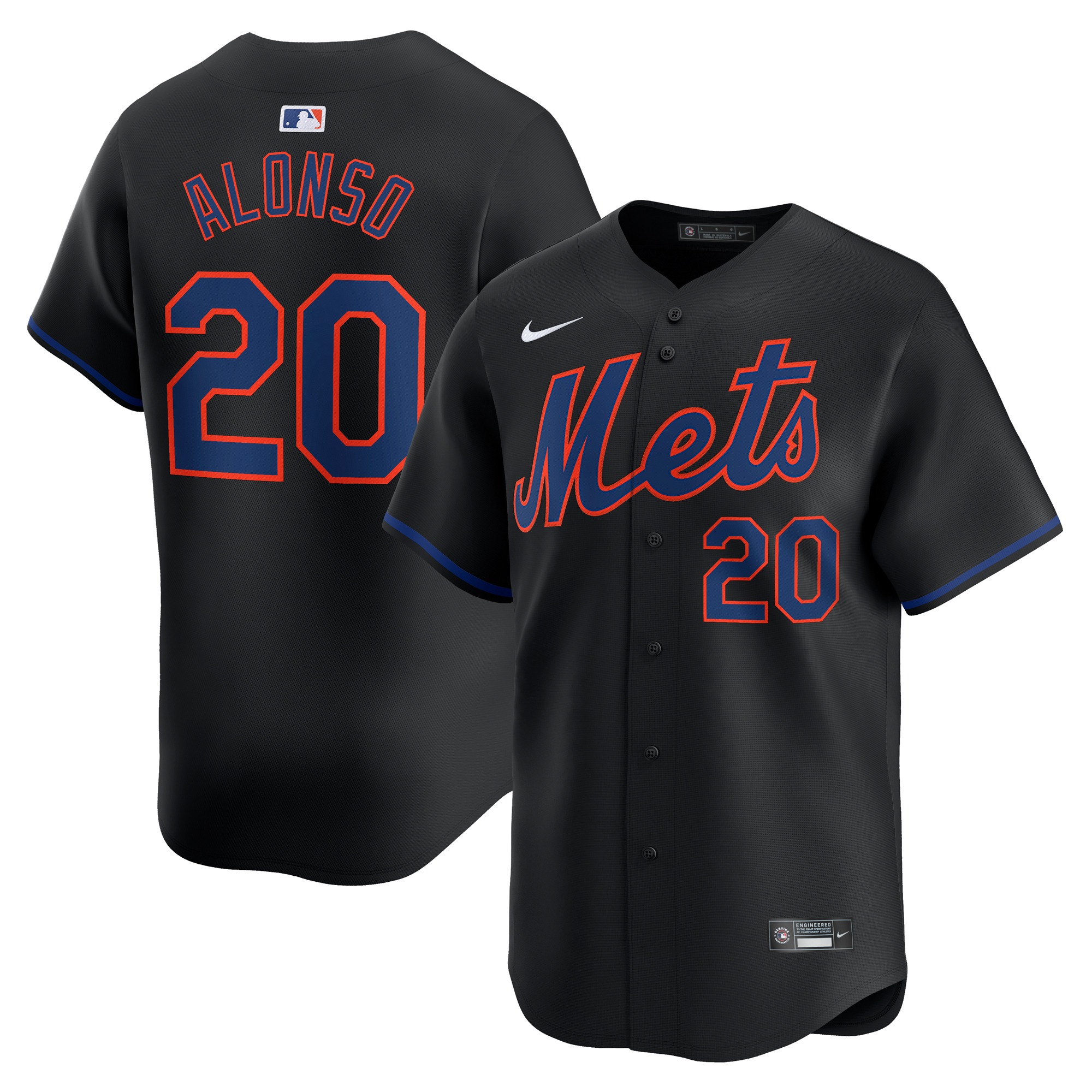 Men’s Nike Pete Alonso Black New York Mets Alternate Limited Player Jersey