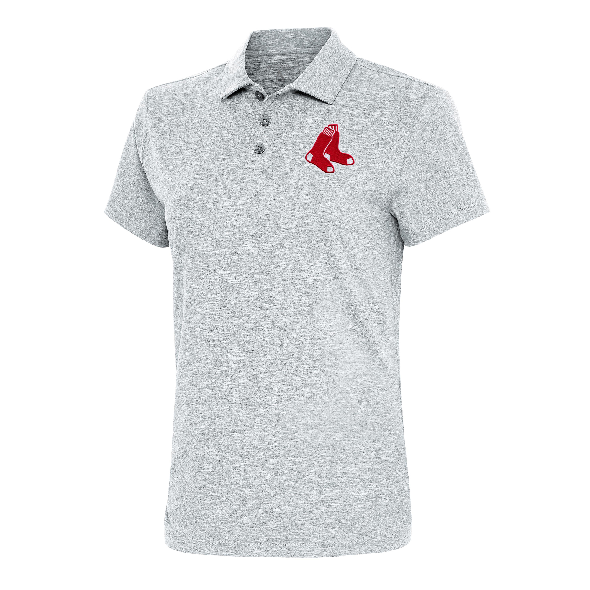 Women’s Antigua Heather Gray Boston Red Sox Motivated Polo