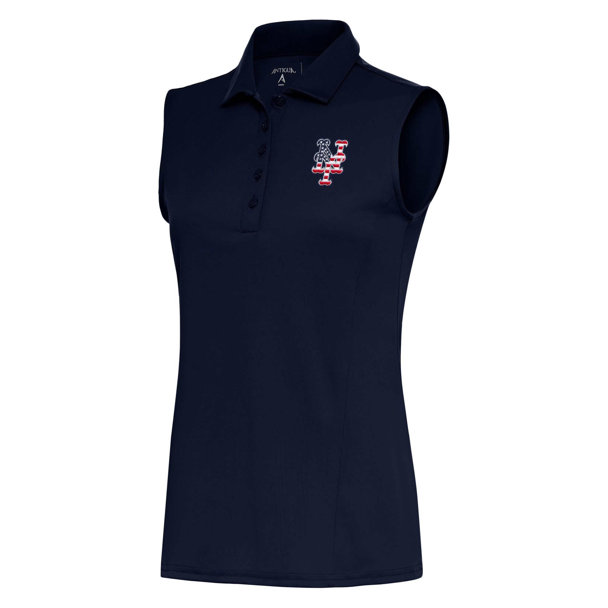 Women’s Antigua  Navy New York Mets Patriotic Sleeveless Tribute Polo