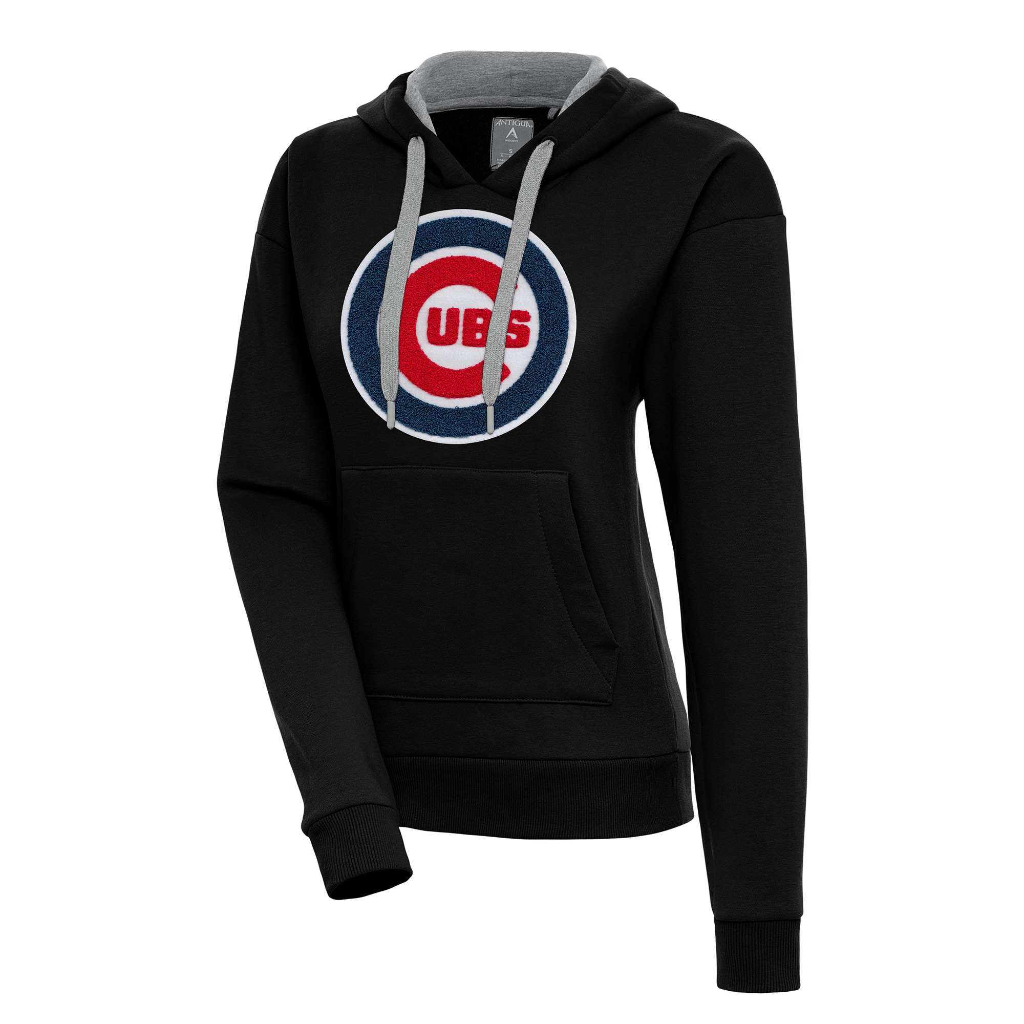 Women’s Antigua  Black Chicago Cubs Victory Pullover Hoodie