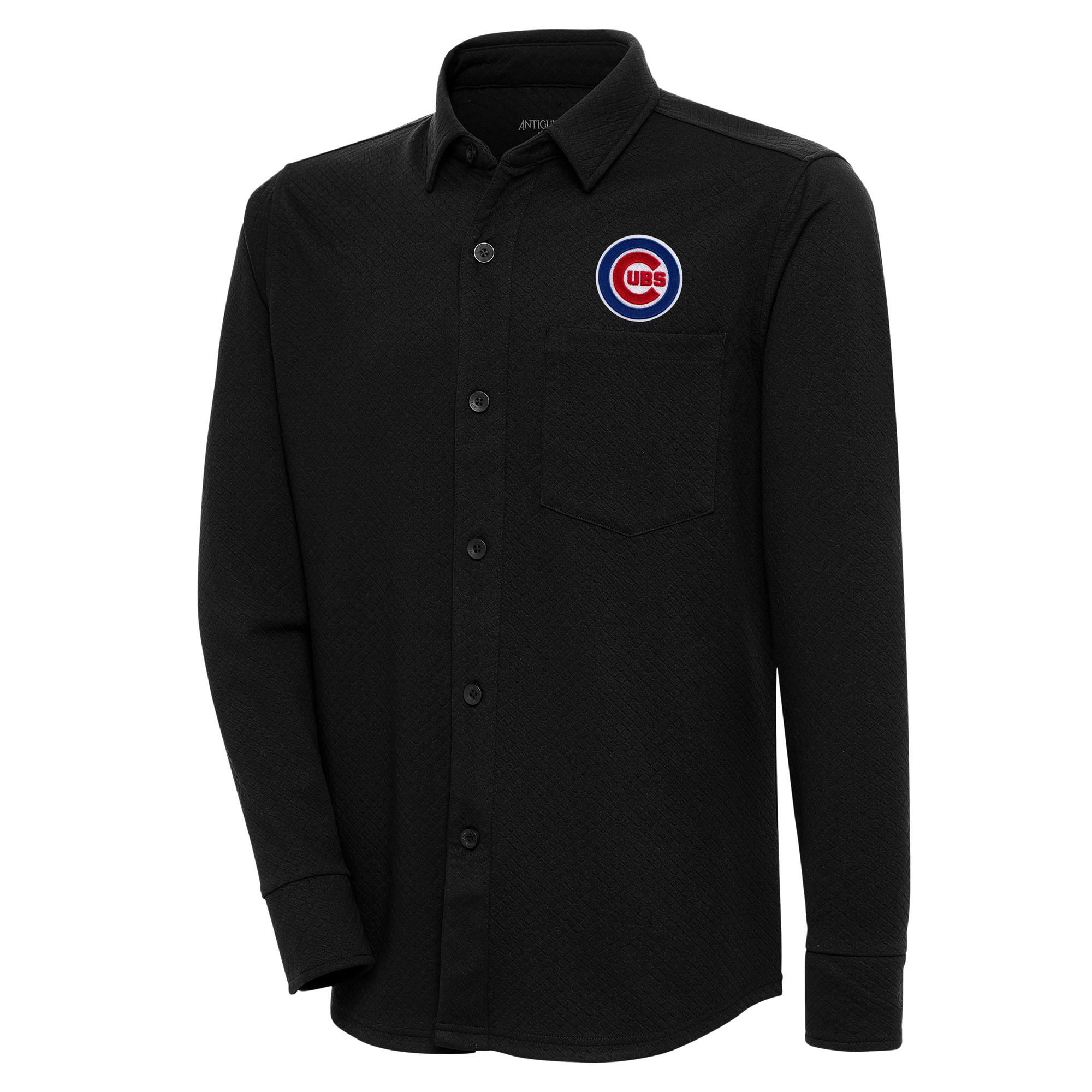 Men’s Antigua  Black Chicago Cubs Steamer Button-Up Shacket