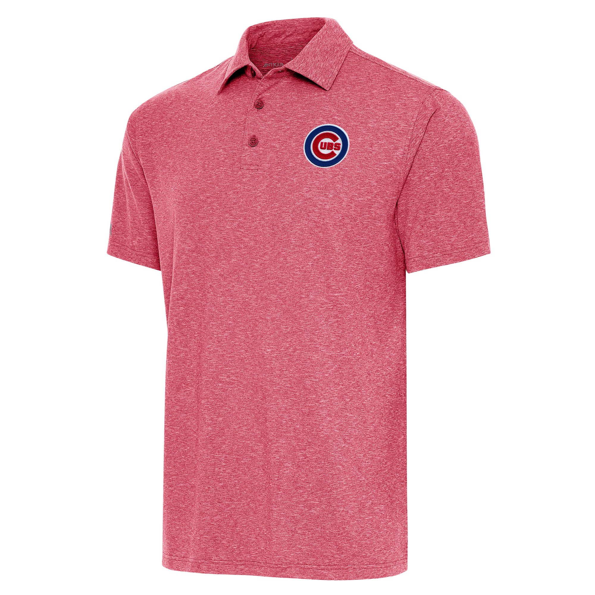 Men’s Antigua Heather Red Chicago Cubs Par Polo