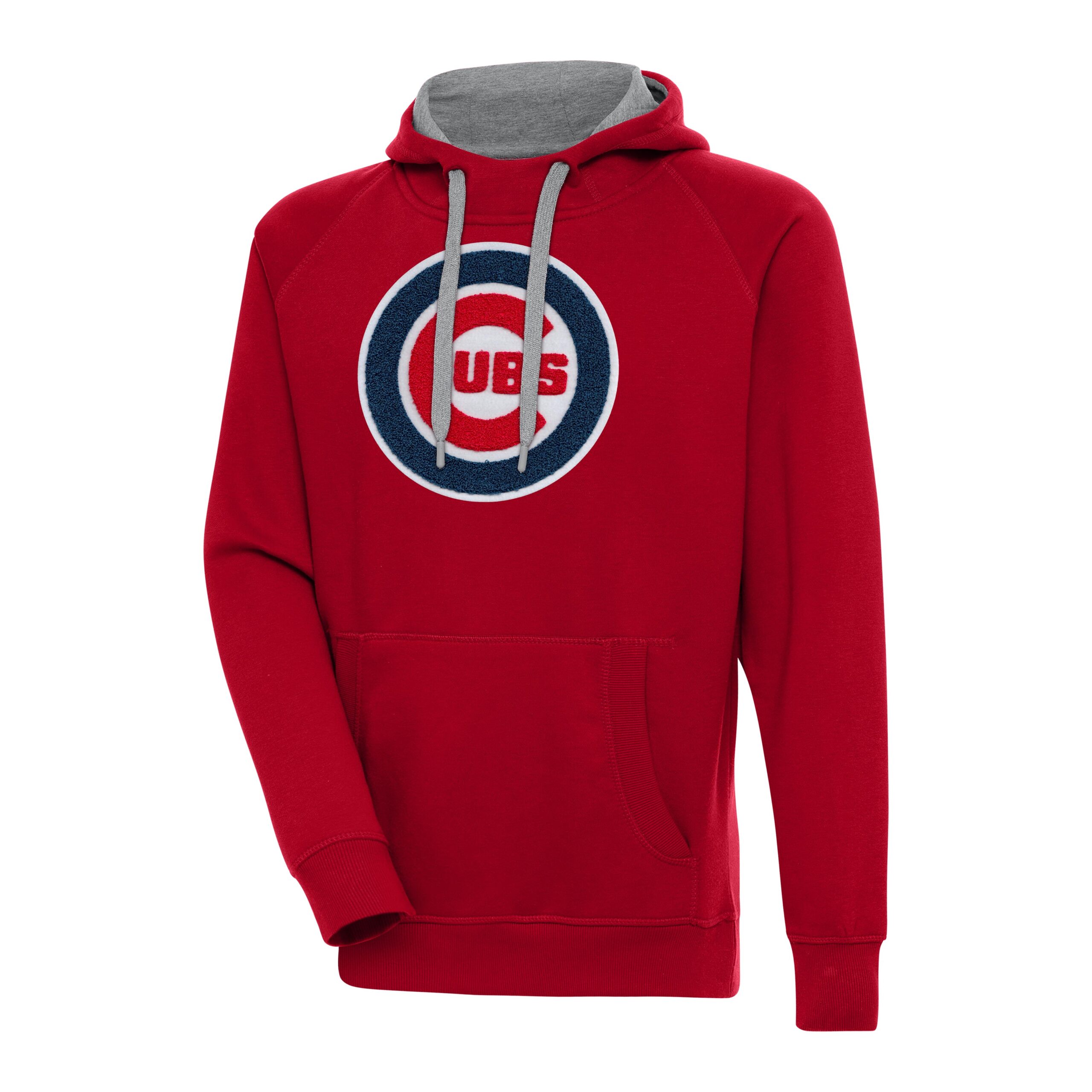 Men’s Antigua  Red Chicago Cubs Victory Chenille Pullover Hoodie