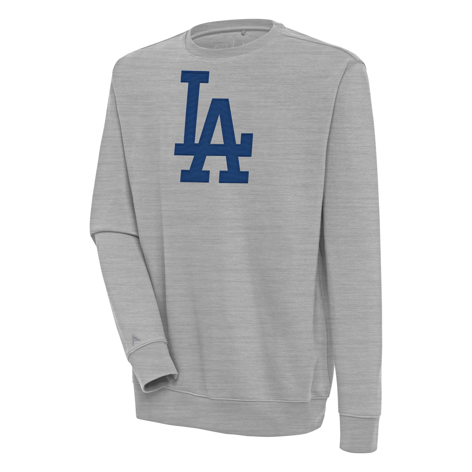 Men’s Antigua  Heather Gray Los Angeles Dodgers Victory Pullover Sweatshirt