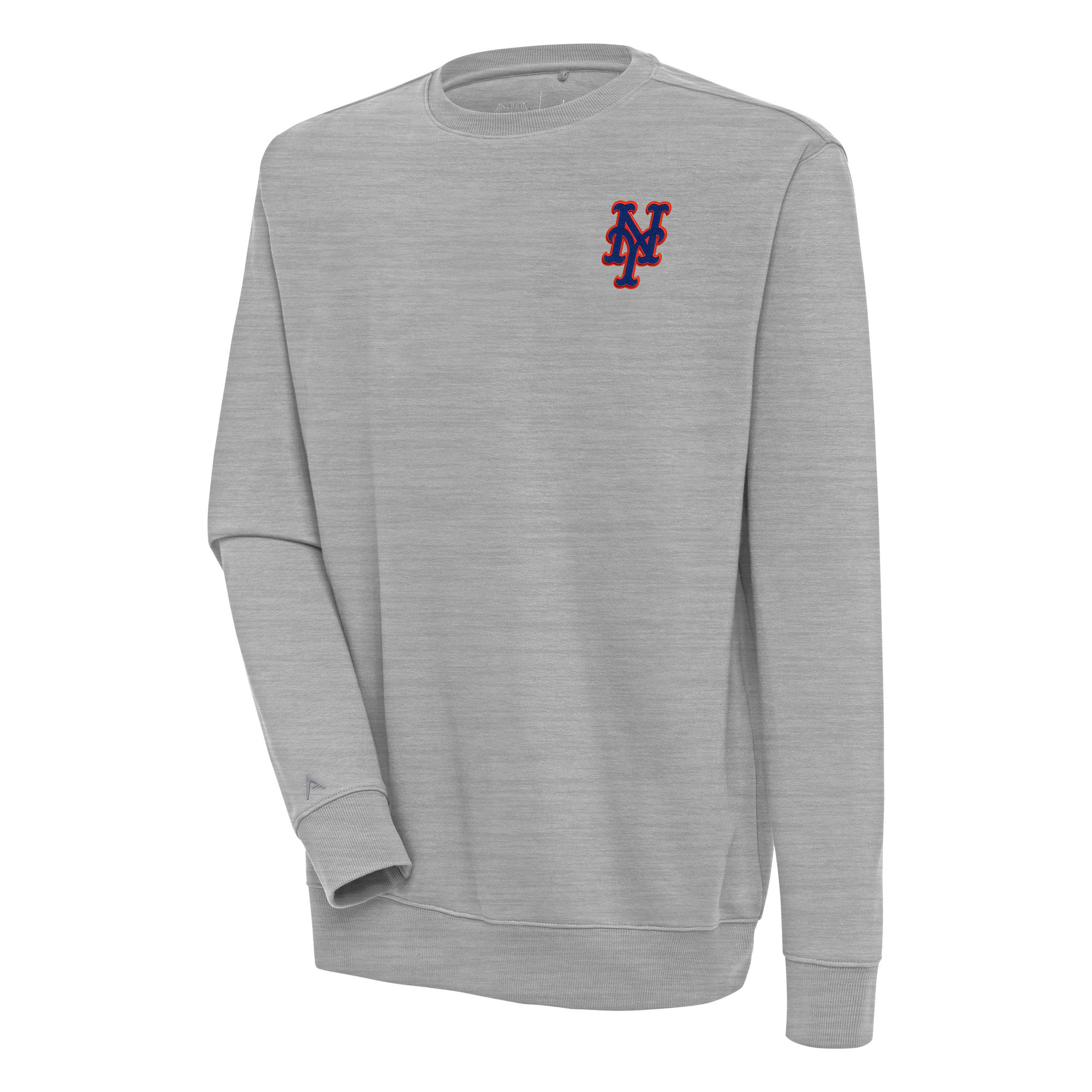 Men’s Antigua Heather Gray New York Mets Victory Pullover Sweatshirt