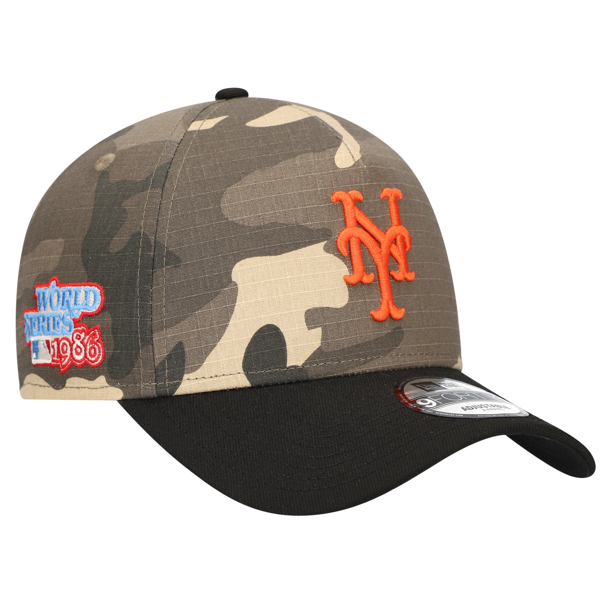 Men’s New Era New York Mets Camo Crown A-Frame 9FORTY Adjustable Hat