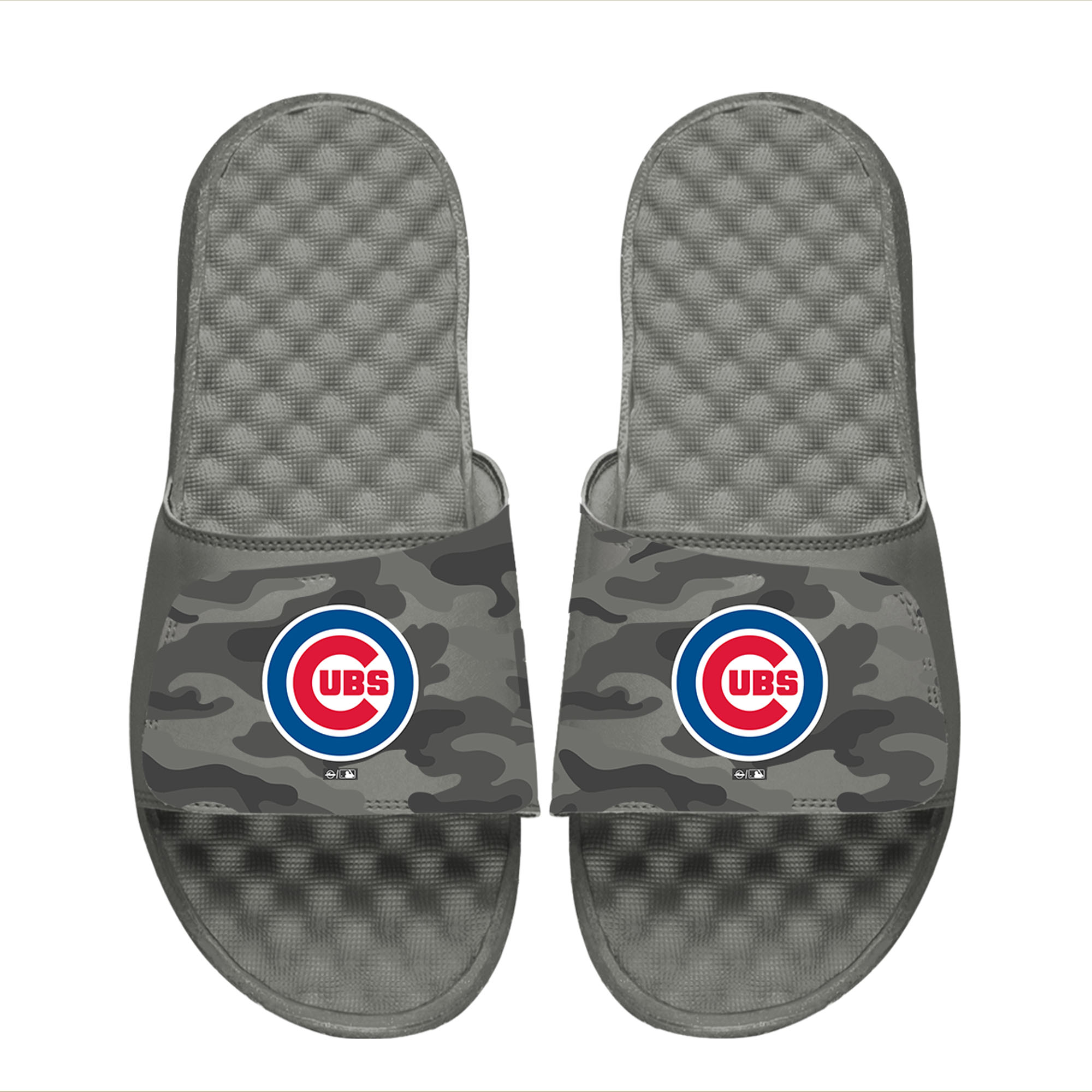Youth ISlide Gray Chicago Cubs Camo Slide Sandals