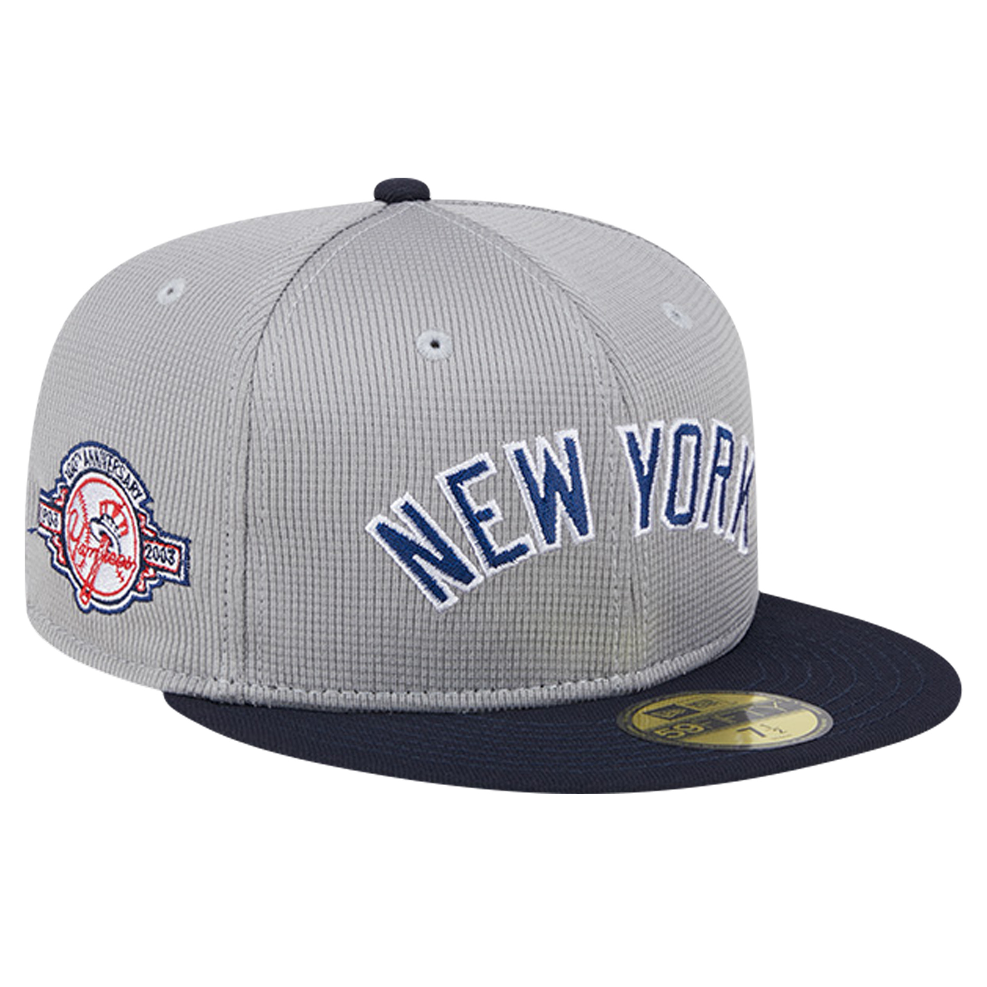 Men’s New Era Gray New York Yankees Pivot Mesh 59FIFTY Fitted Hat