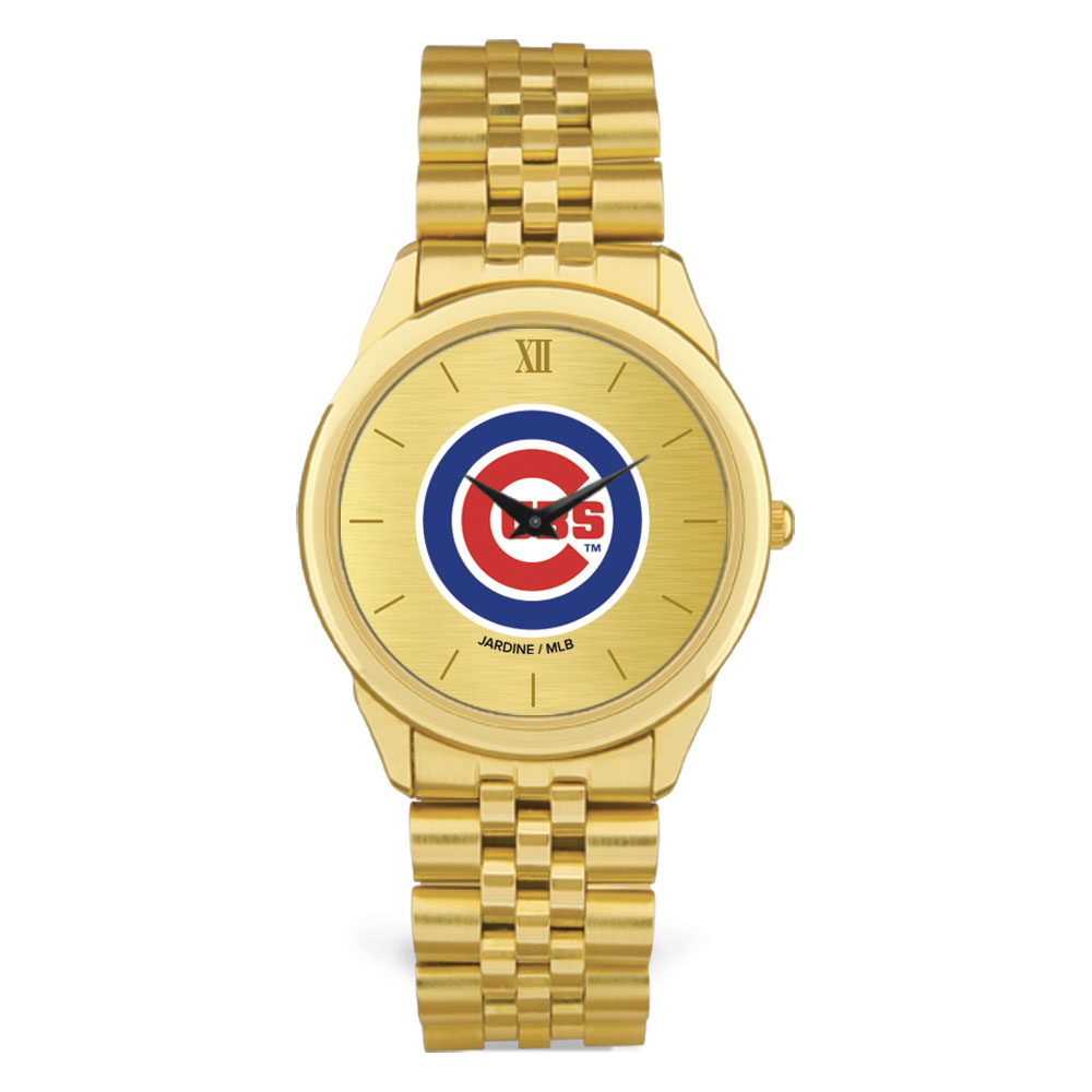 Men’s Gold Chicago Cubs Rolled Link Bracelet Wristwatch