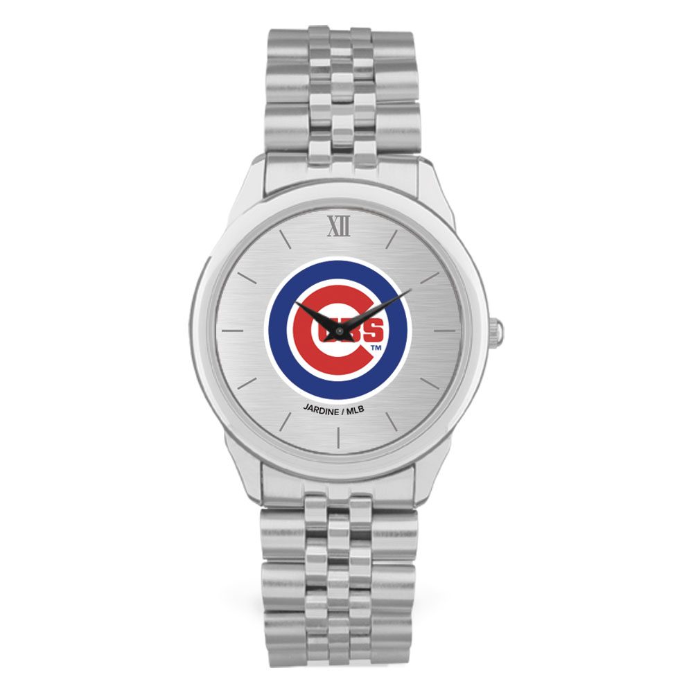 Men’s Silver Chicago Cubs Rolled Link Bracelet Wristwatch