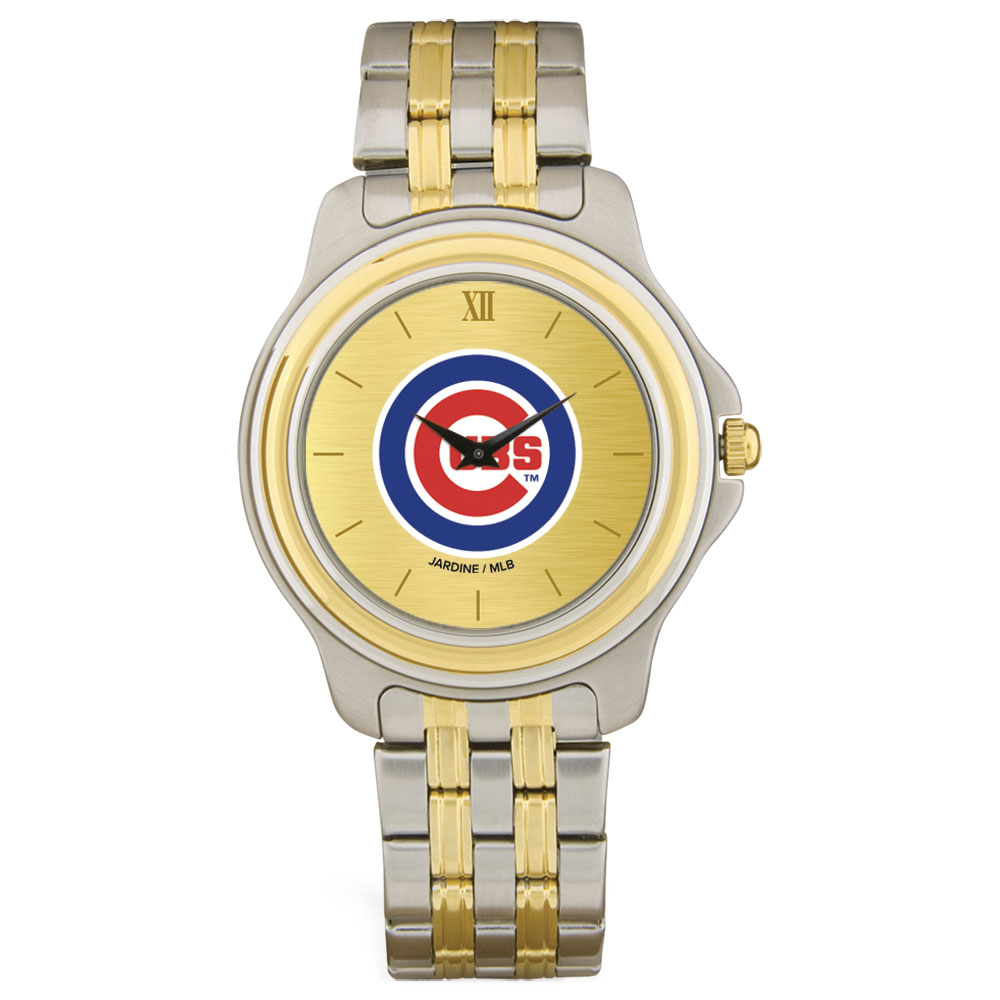 Men’s  Chicago Cubs Gold Dial Two-Tone Wristwatch