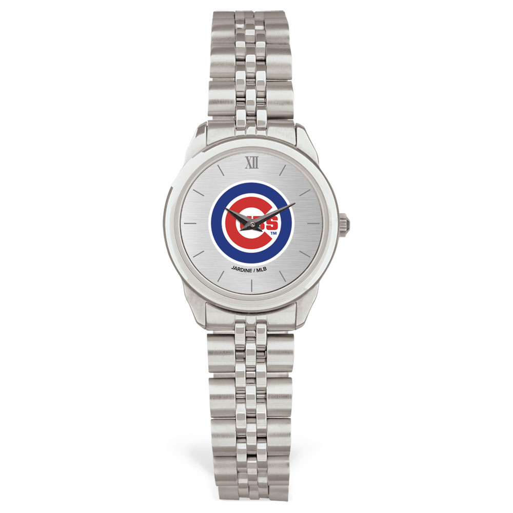 Women’s Silver Chicago Cubs Rolled Link Bracelet Wristwatch