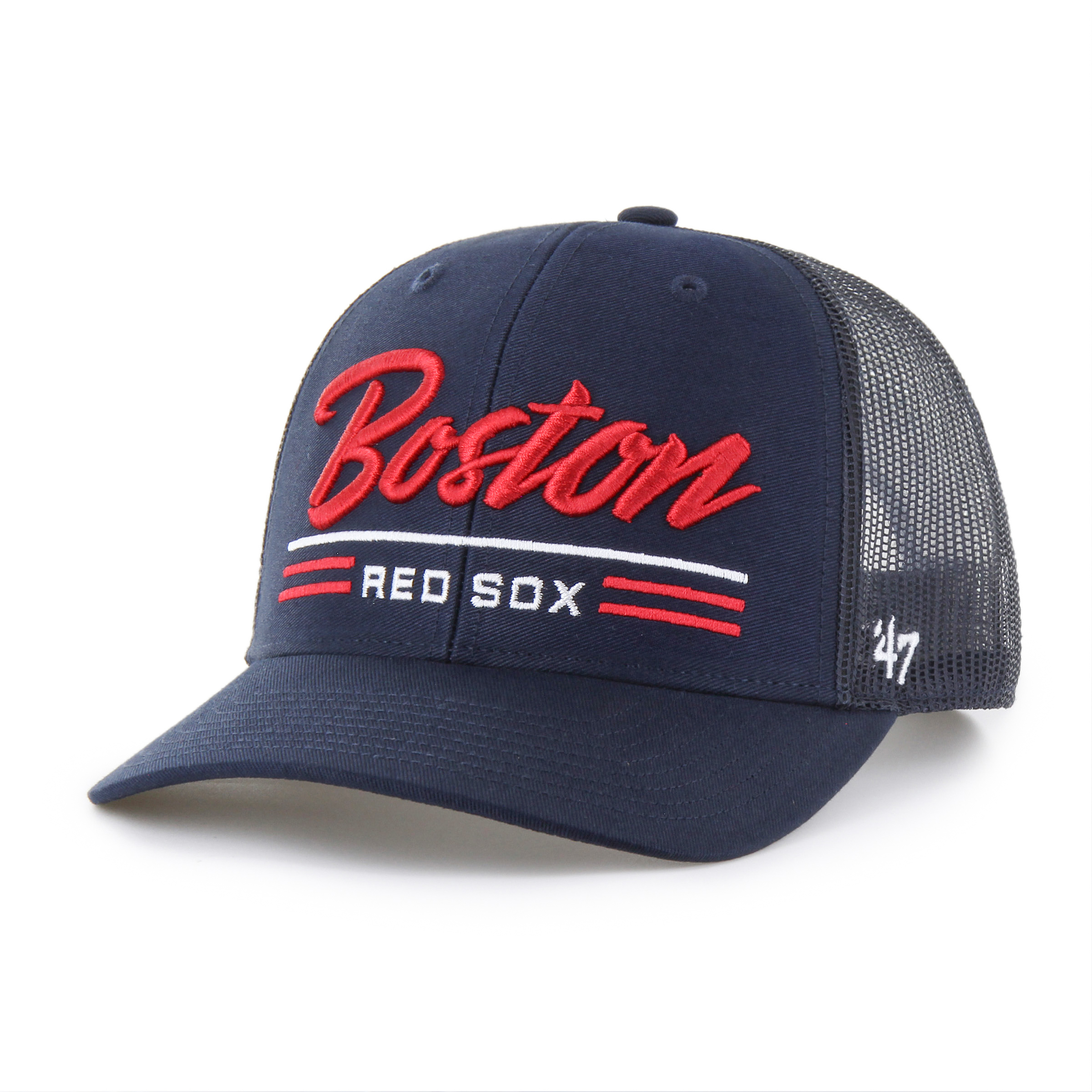 Men’s ’47 Navy Boston Red Sox Garner Trucker Adjustable Hat