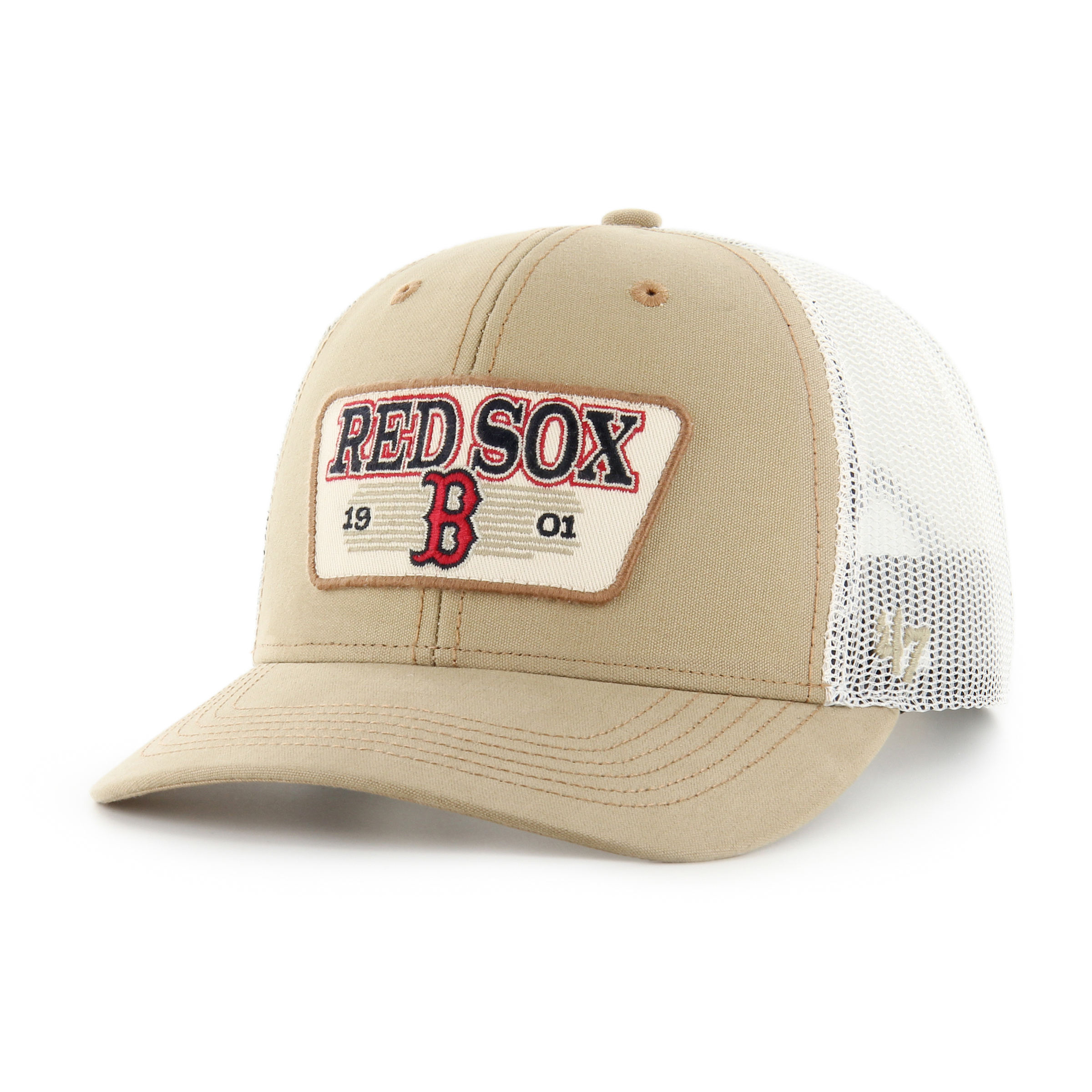 Men’s ’47 Khaki Boston Red Sox Ridgewood Trucker Adjustable Hats