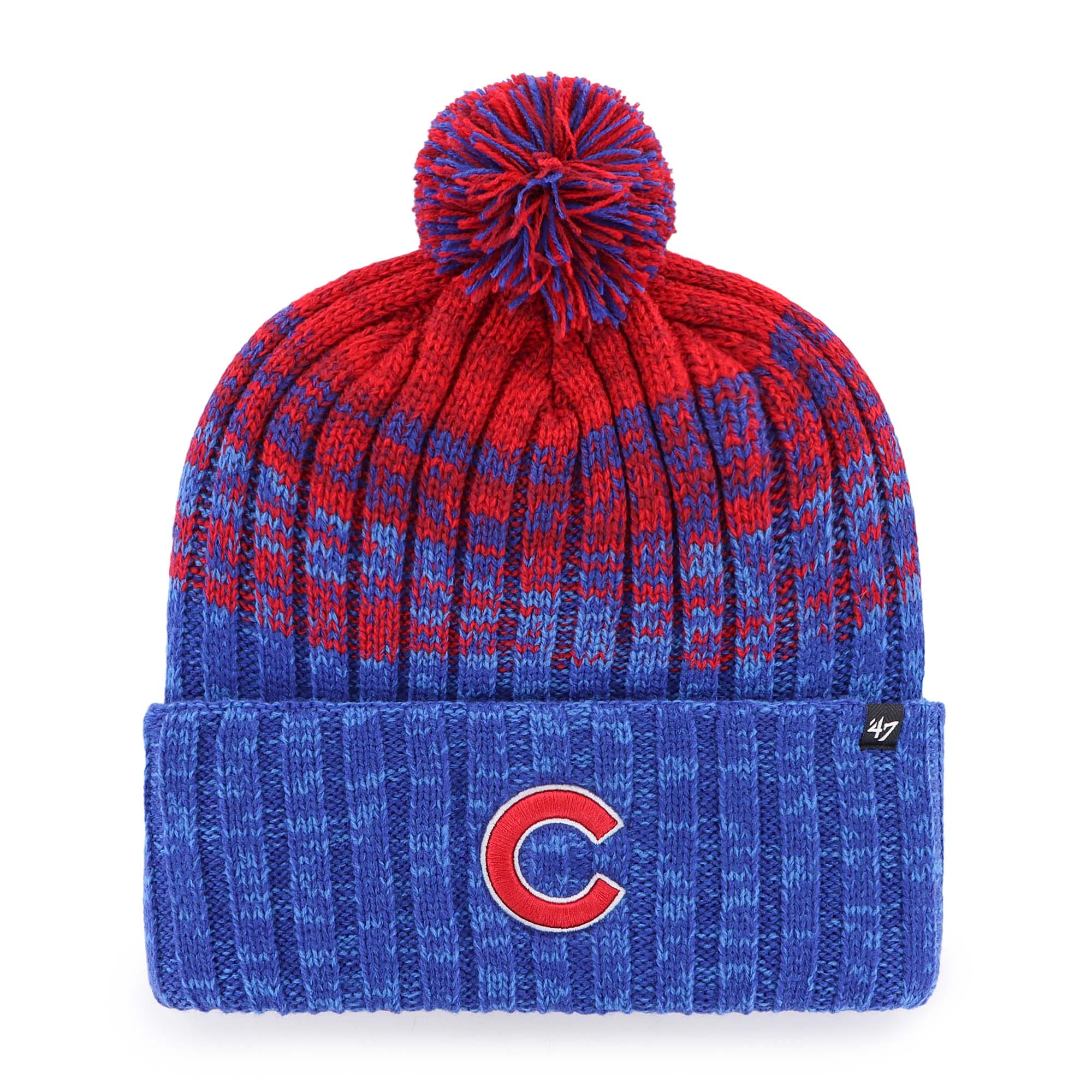Men’s ’47 Royal Chicago Cubs Cascade Cuffed Knit Hat with Pom