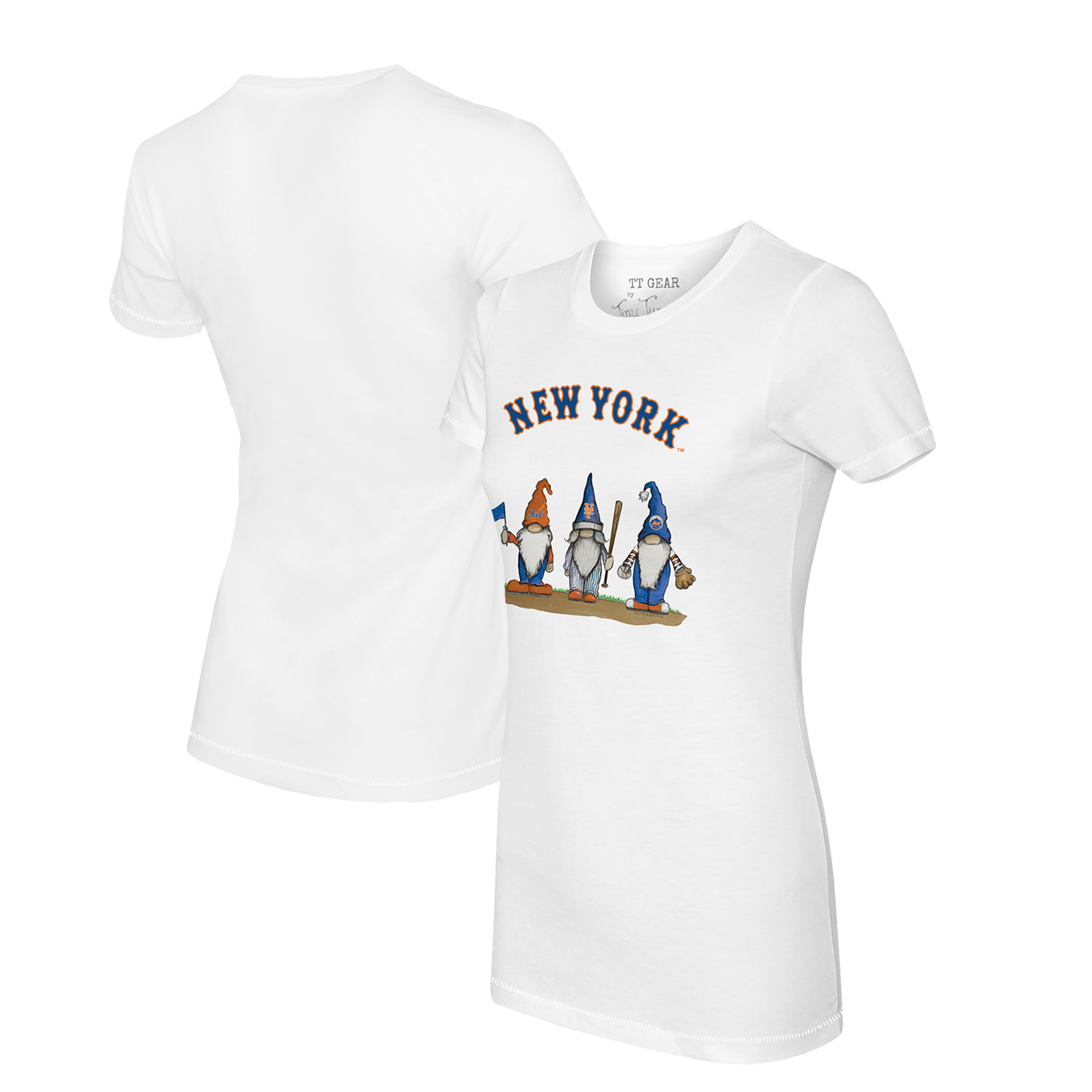 Women’s Tiny Turnip White New York Mets Gnomes T-Shirt