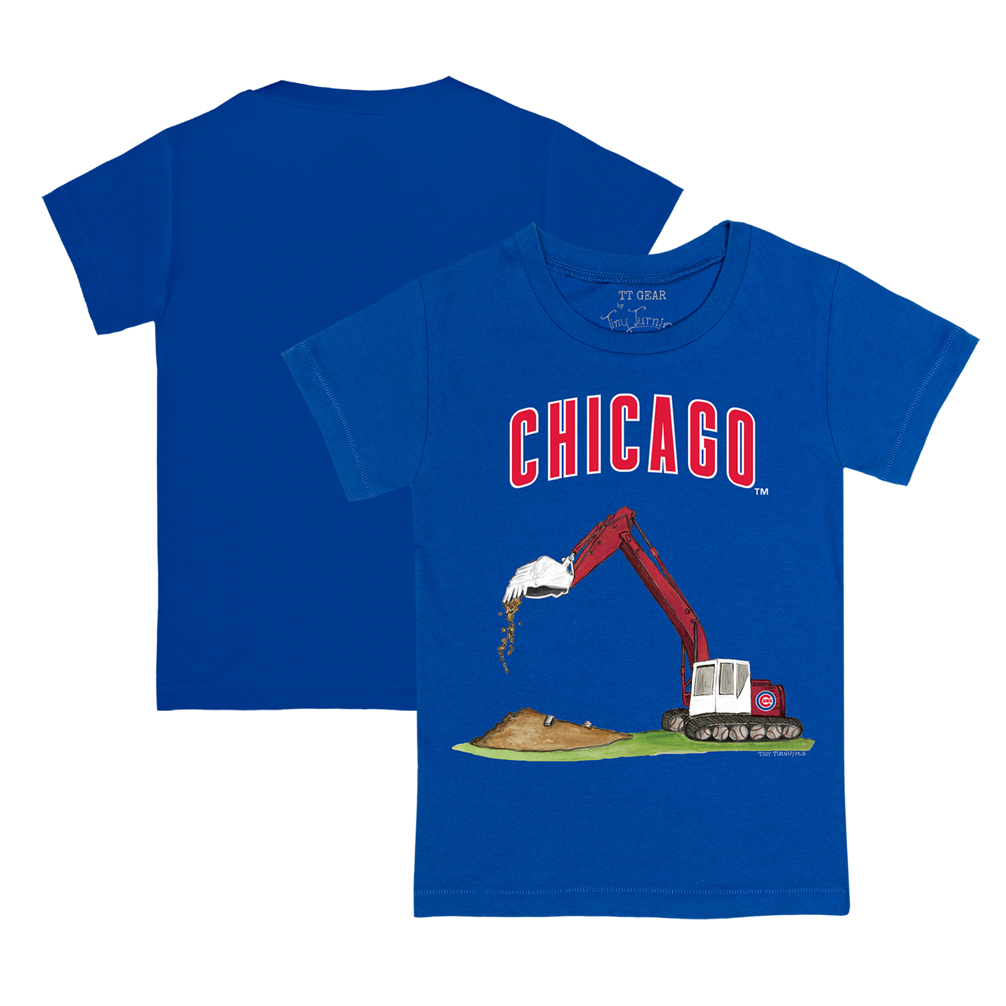Youth Tiny Turnip Royal Chicago Cubs Excavator T-Shirt