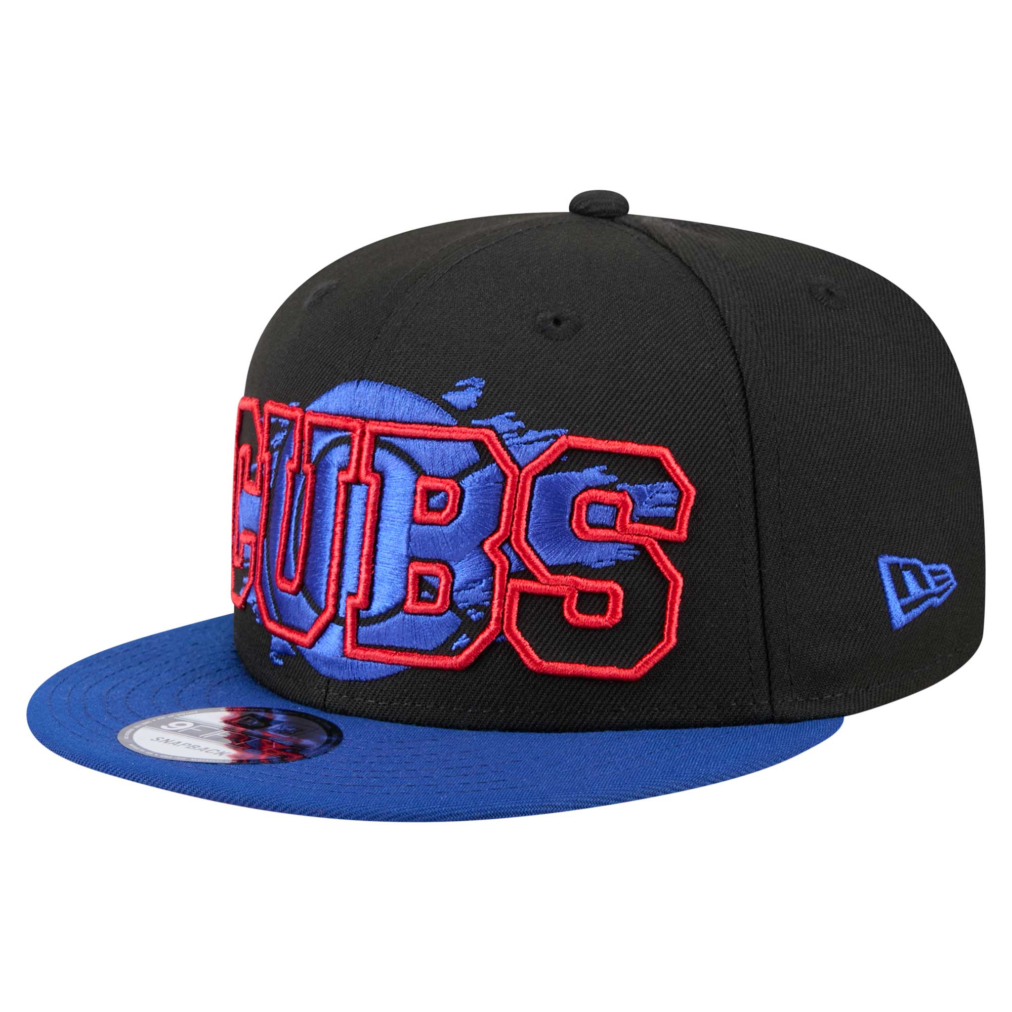 Men’s New Era Black Chicago Cubs Splatter 9FIFTY Snapback Hat