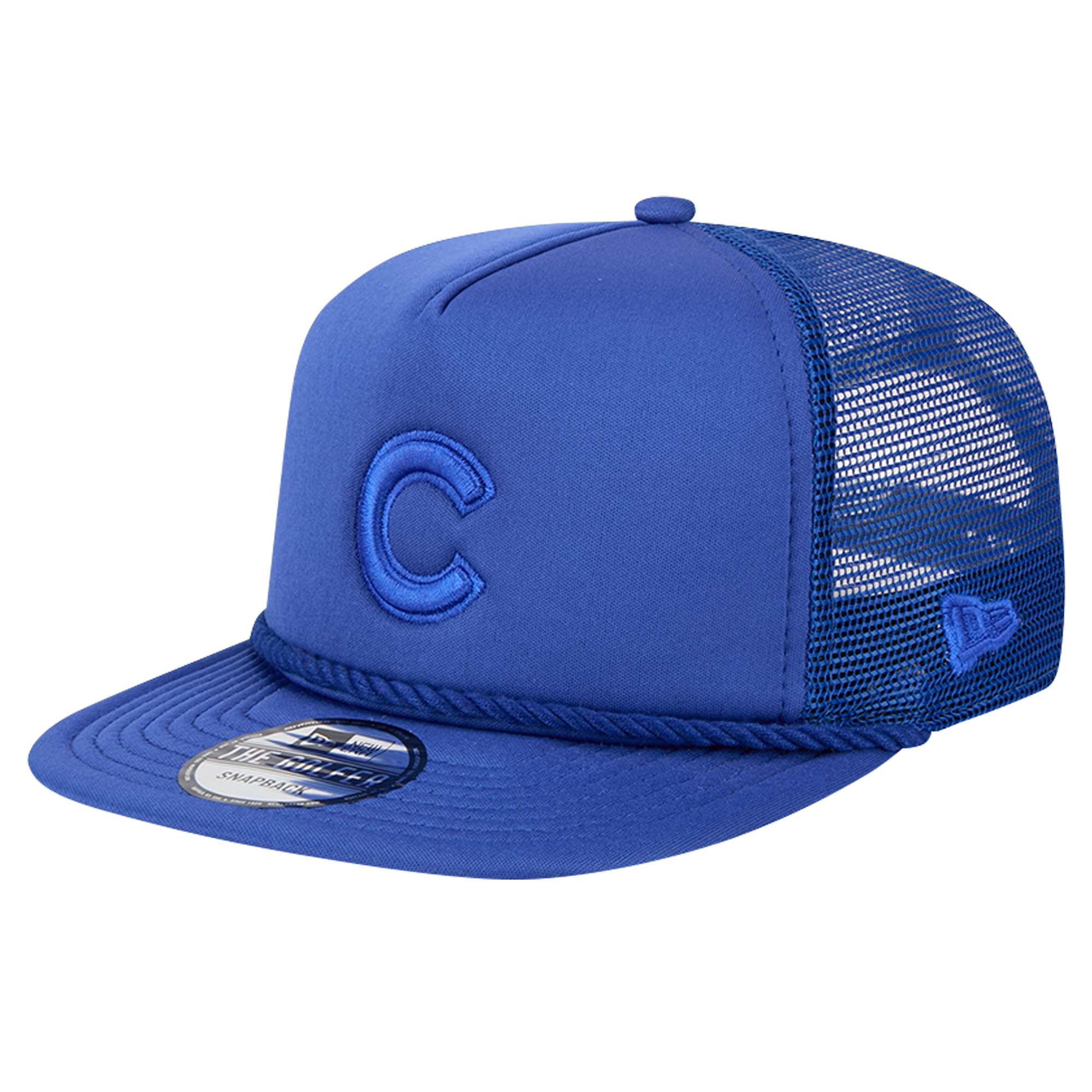 Men’s New Era Royal Chicago Cubs Tone Foam Meshback Golfer Snapback Hat