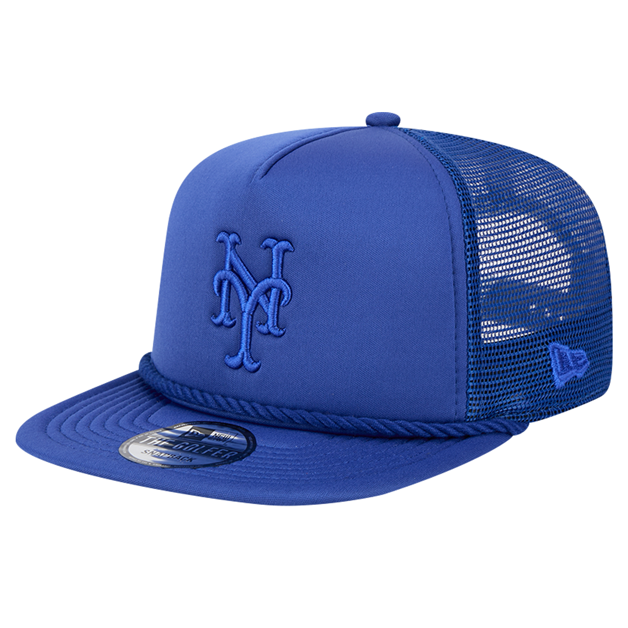 Men’s New Era Royal New York Mets Tone Foam Meshback Golfer Snapback Hat