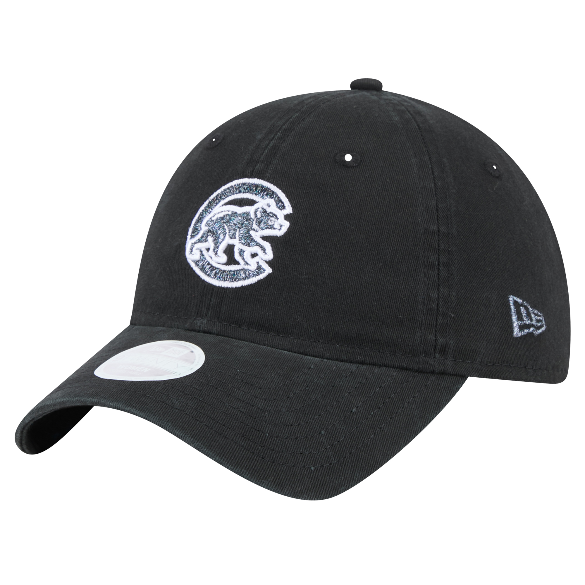 Women’s New Era Black Chicago Cubs Glitz 9TWENTY Adjustable Hat