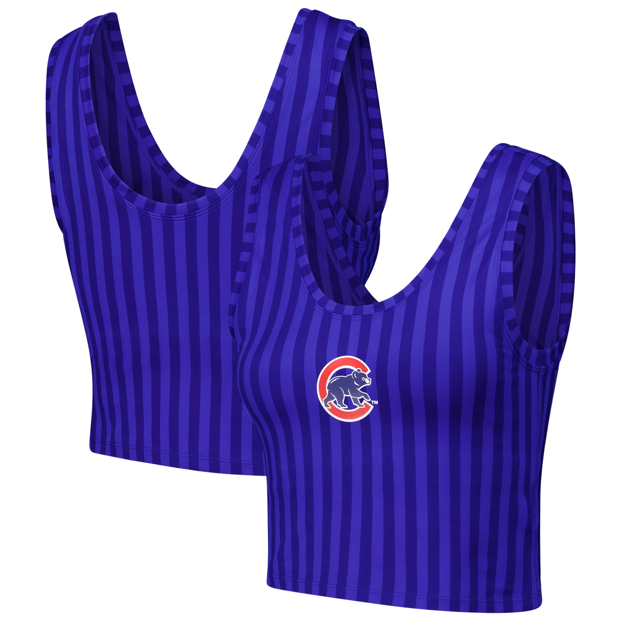 Women’s Terez Royal Chicago Cubs Printed Crop Tank Top