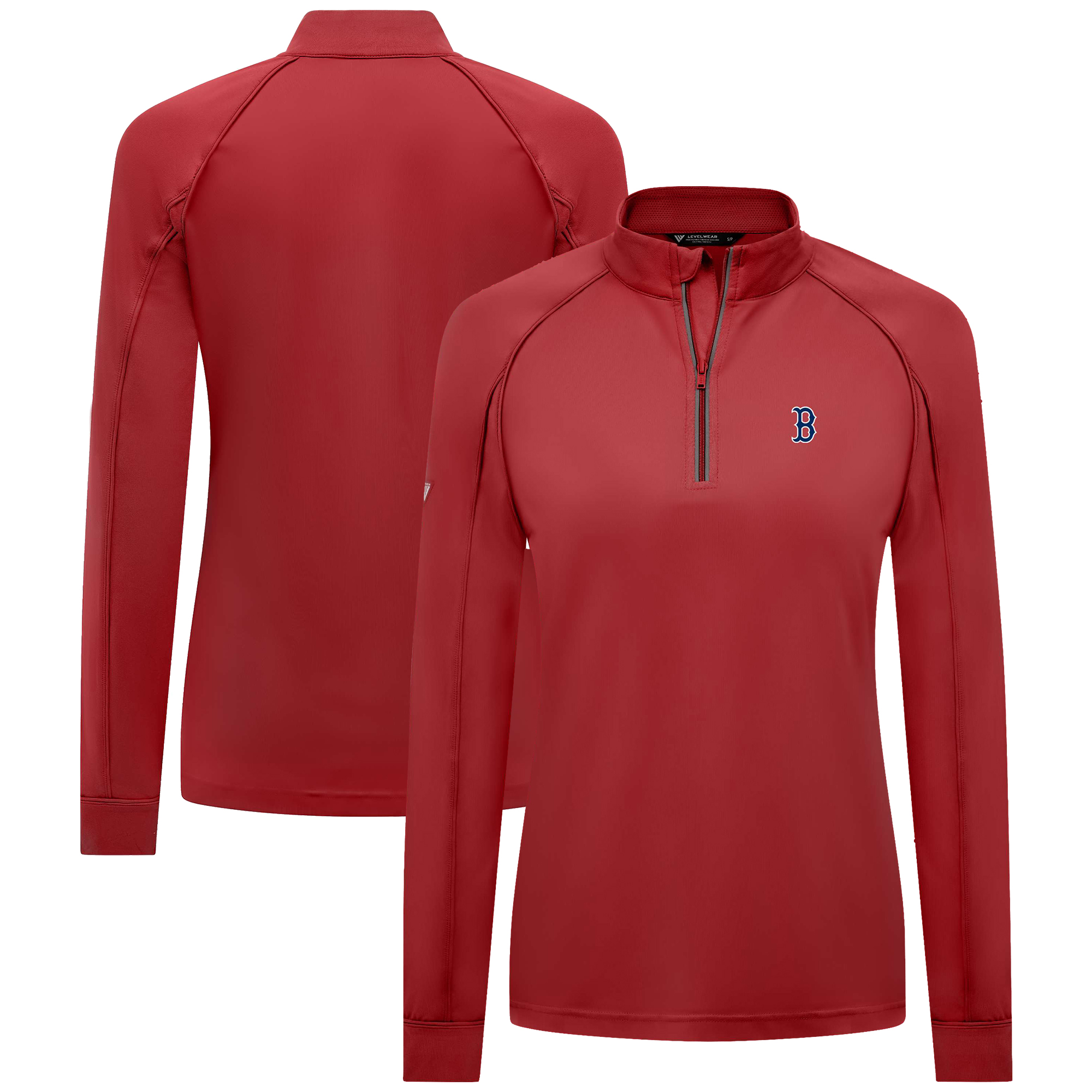 Women’s Levelwear  Red Boston Red Sox Kinetic Insignia Quarter-Zip Pullover