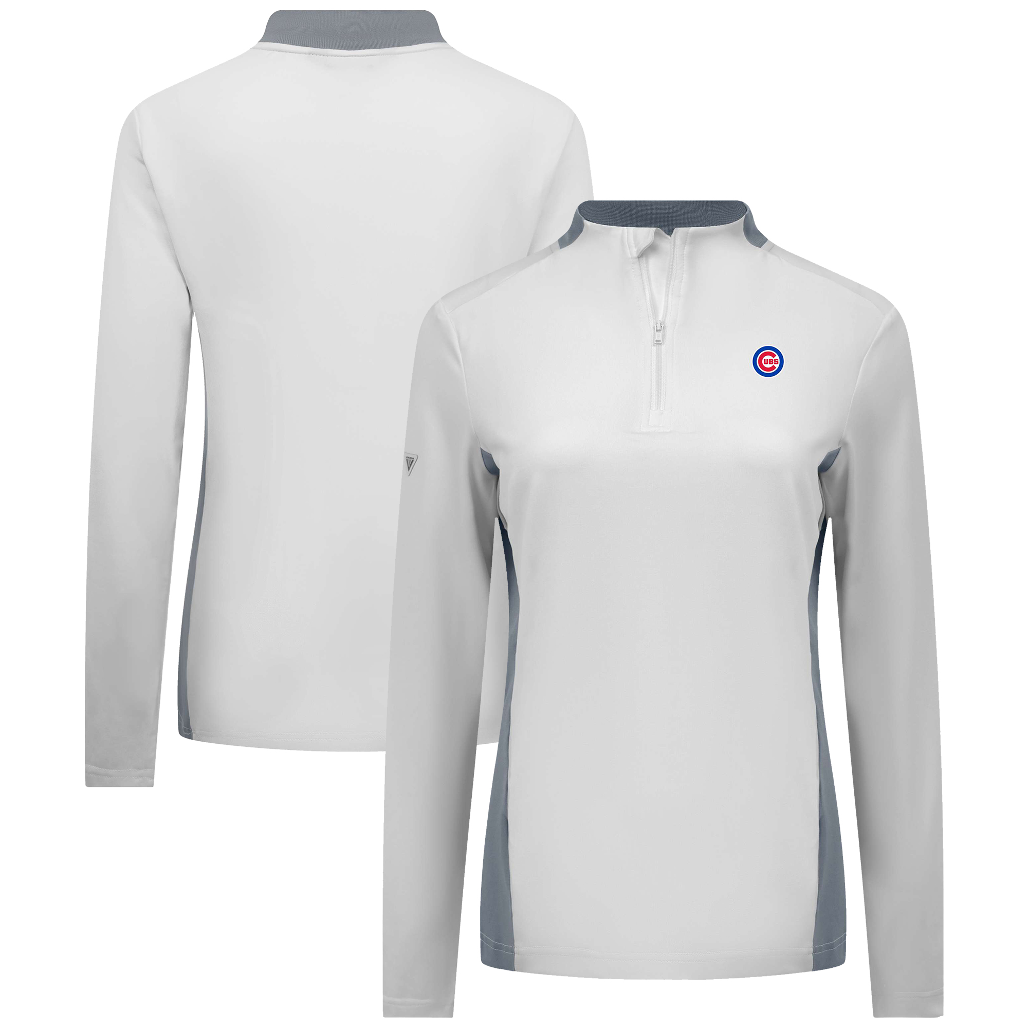 Women’s Levelwear  White Chicago Cubs Moxie Insignia Quarter-Zip Pullover