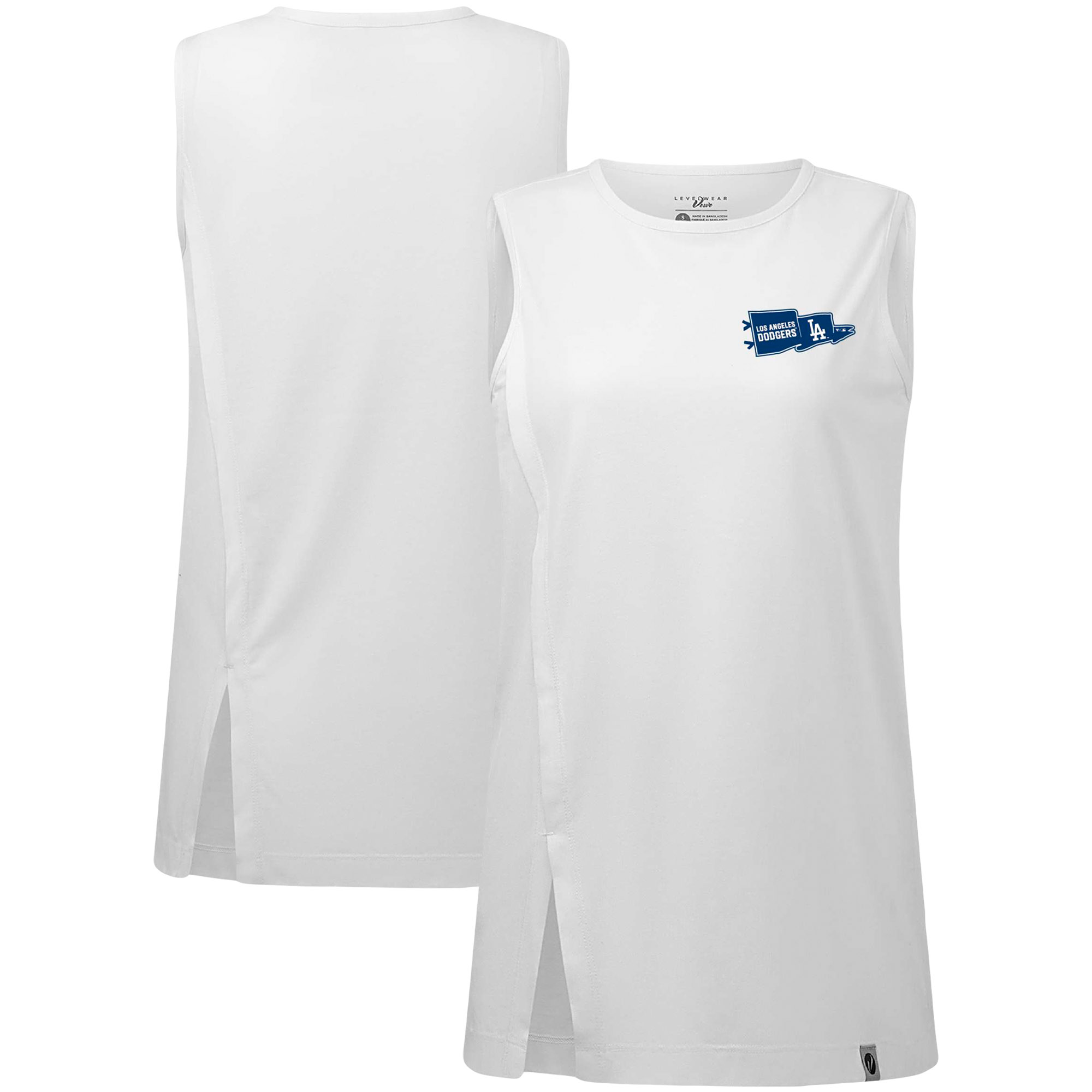 Women’s Levelwear White Los Angeles Dodgers Influx Rafters Tank Top