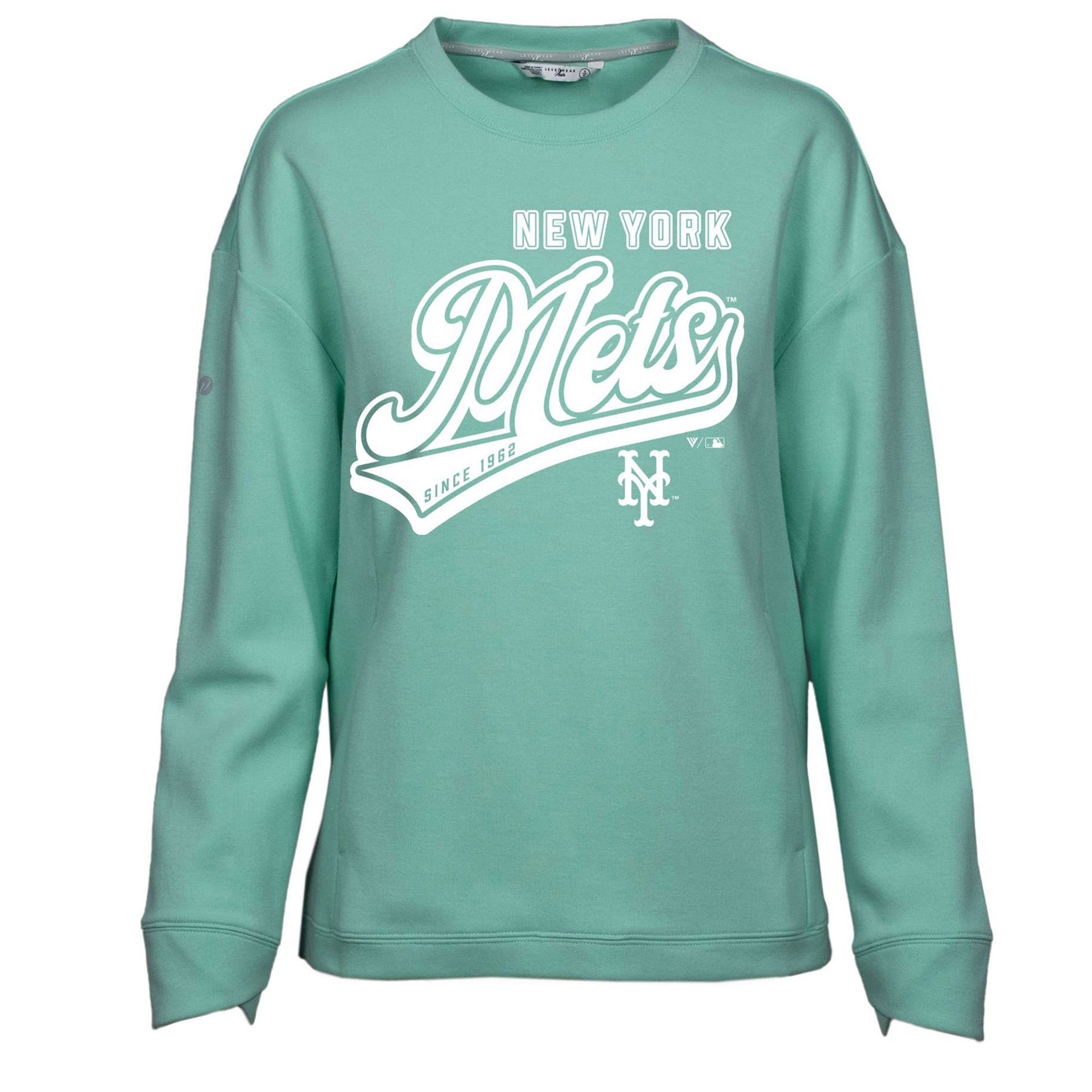 Women’s Levelwear  Mint New York Mets  Fiona Sweep Pullover Sweatshirt