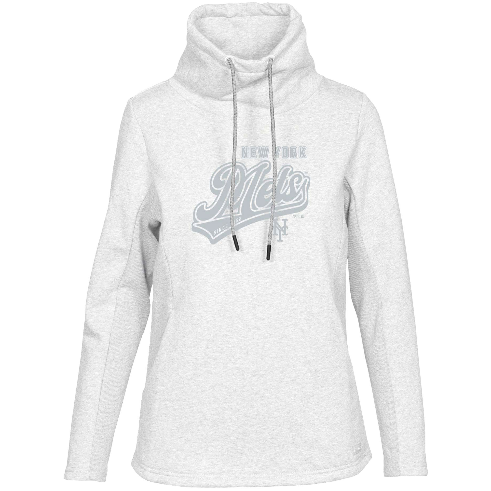 Women’s Levelwear  White New York Mets  Loop Sweep Pullover Sweatshirt