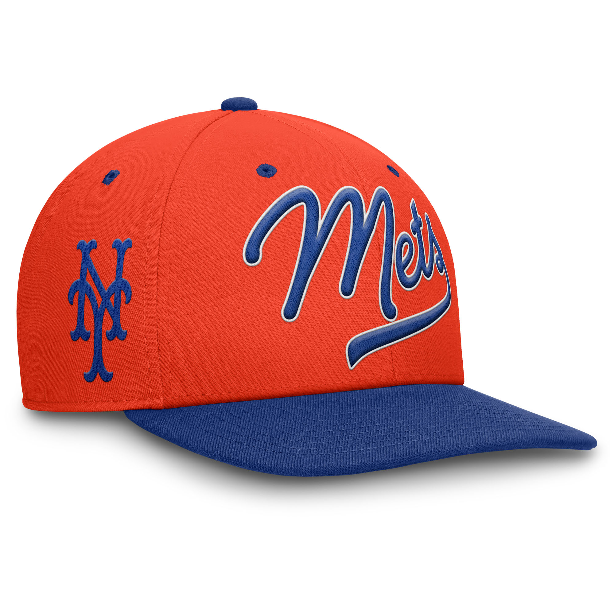 Men’s Nike Orange/Royal New York Mets Cooperstown Collection Pro Performance Snapback Hat