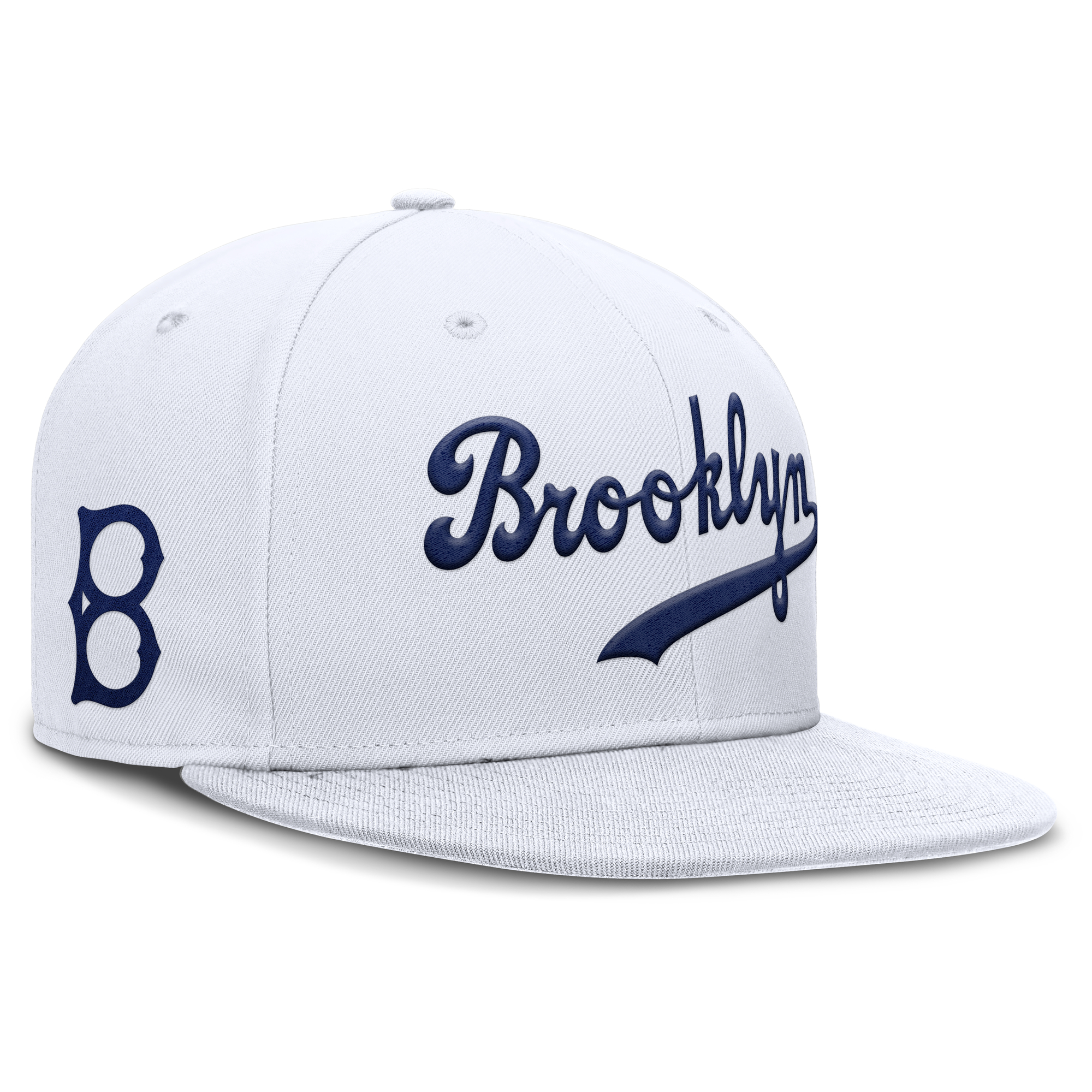 Men’s Nike White Brooklyn Dodgers Cooperstown True Performance Fitted Hat