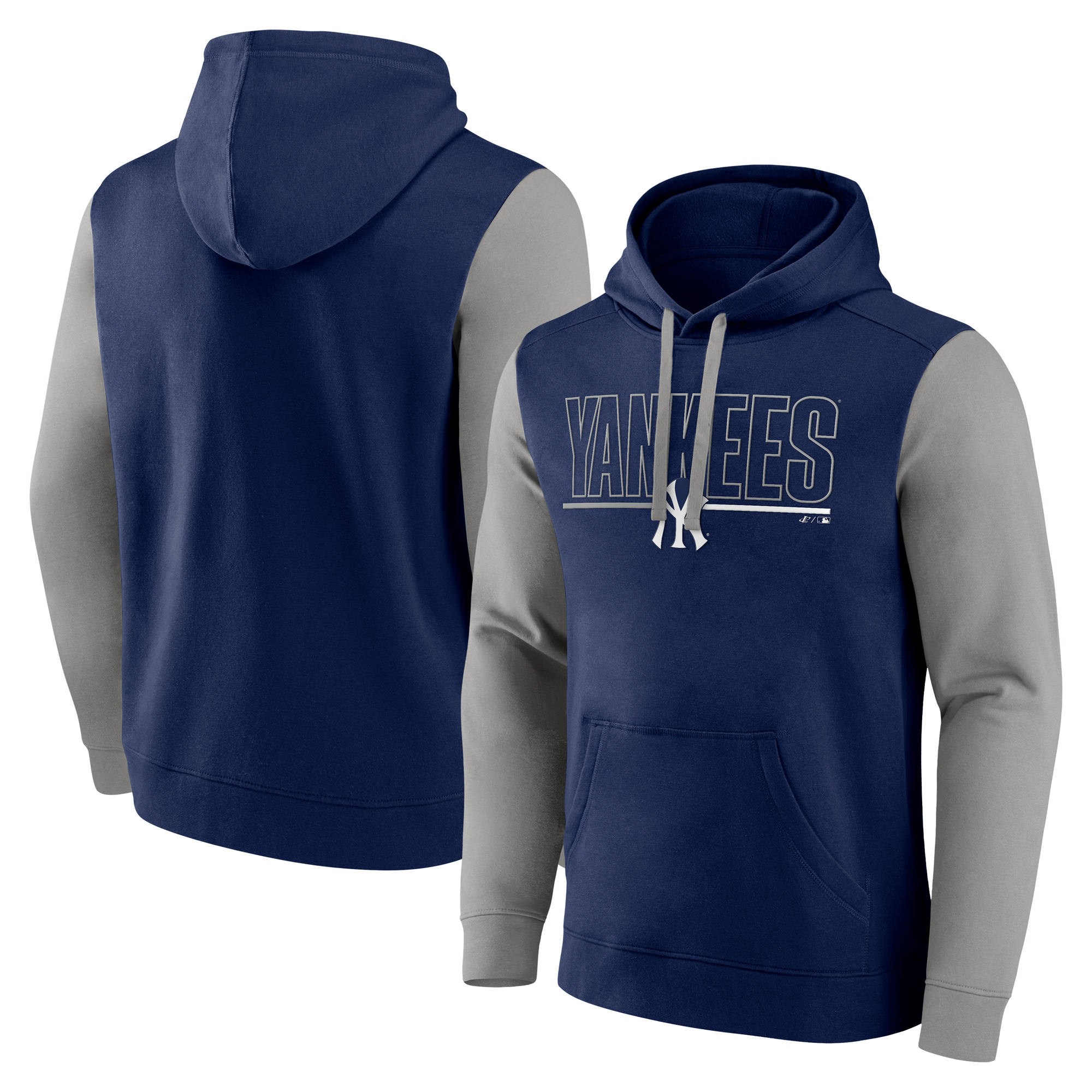 Men’s Fanatics Navy New York Yankees Outline Fleece Pullover Hoodie