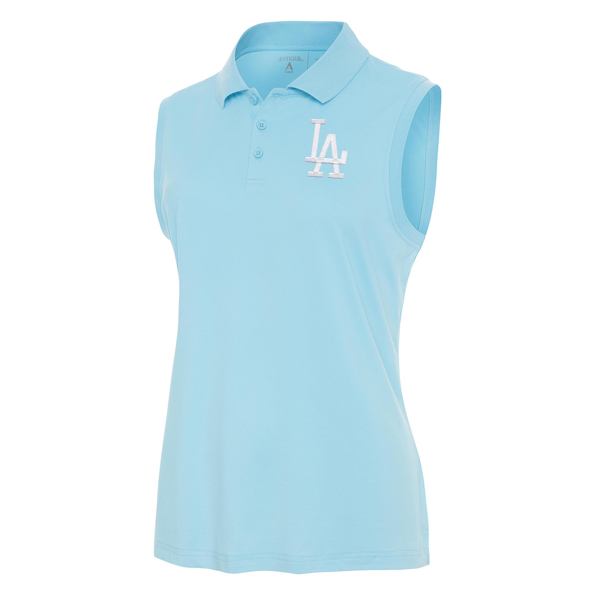 Women’s Antigua  Powder Blue Los Angeles Dodgers Recap Sleeveless Polo