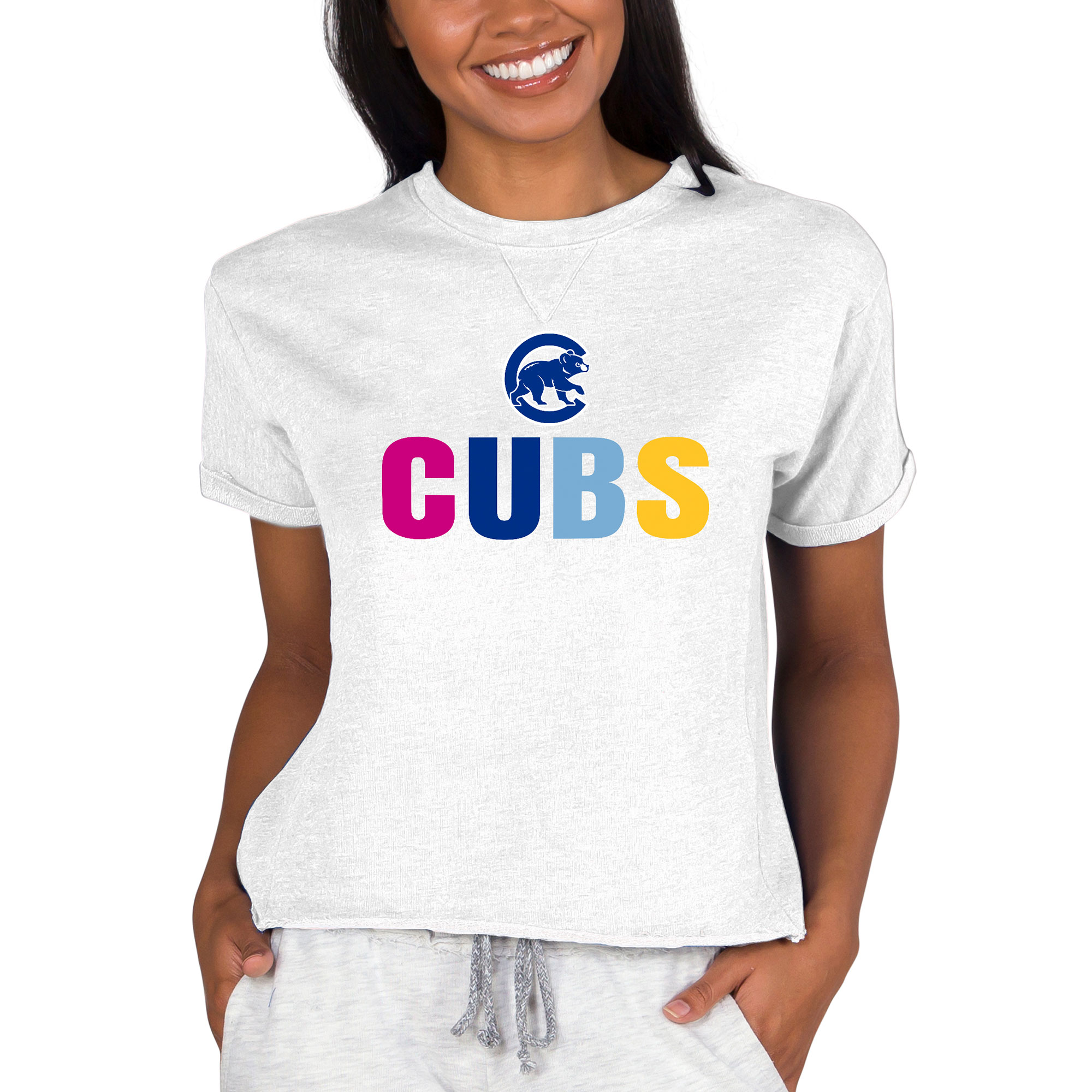 Women’s Concepts Sport Oatmeal Chicago Cubs Mainstream Terry Sweatshirt