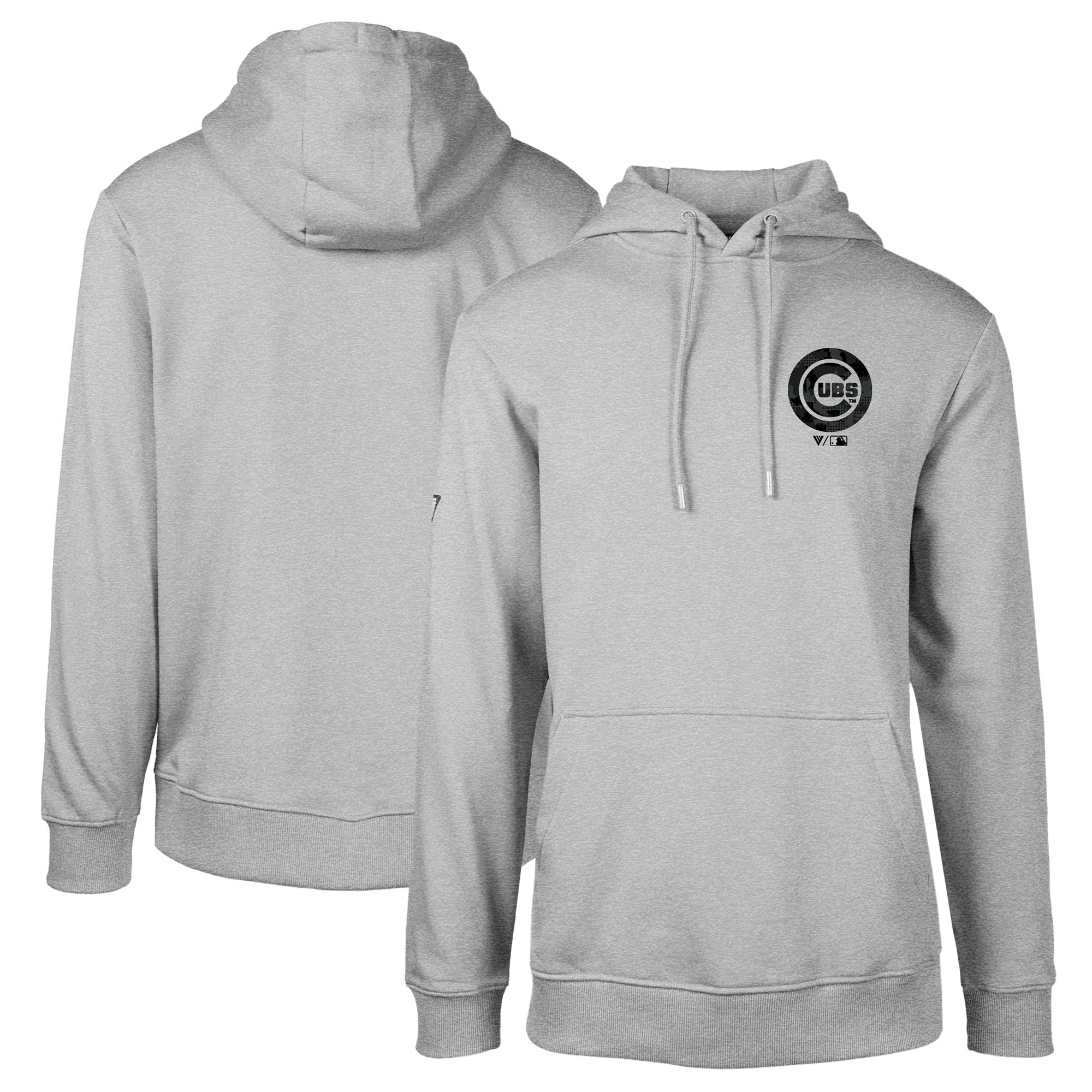 Men’s Levelwear Gray Chicago Cubs Podium Digital Camo Pullover Hoodie