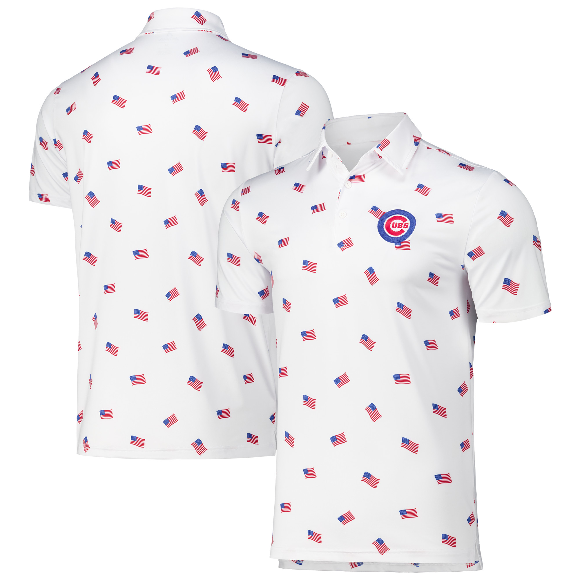 Men’s Antigua White Chicago Cubs Americana Polo