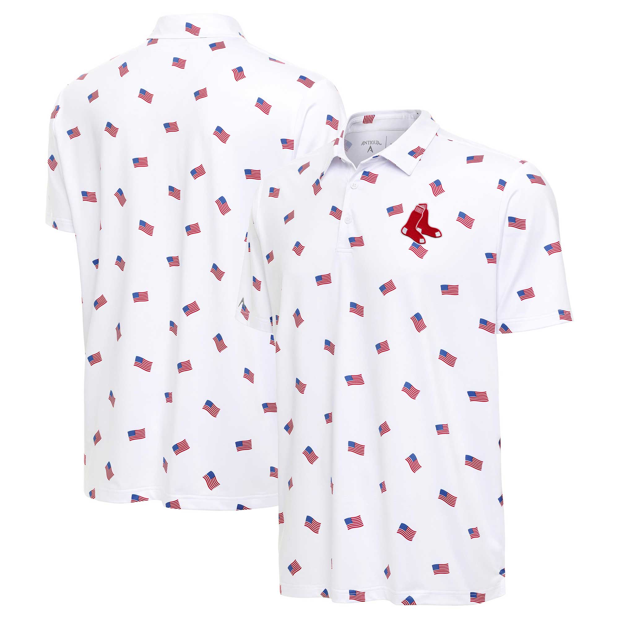 Men’s Antigua White Boston Red Sox Americana Polo